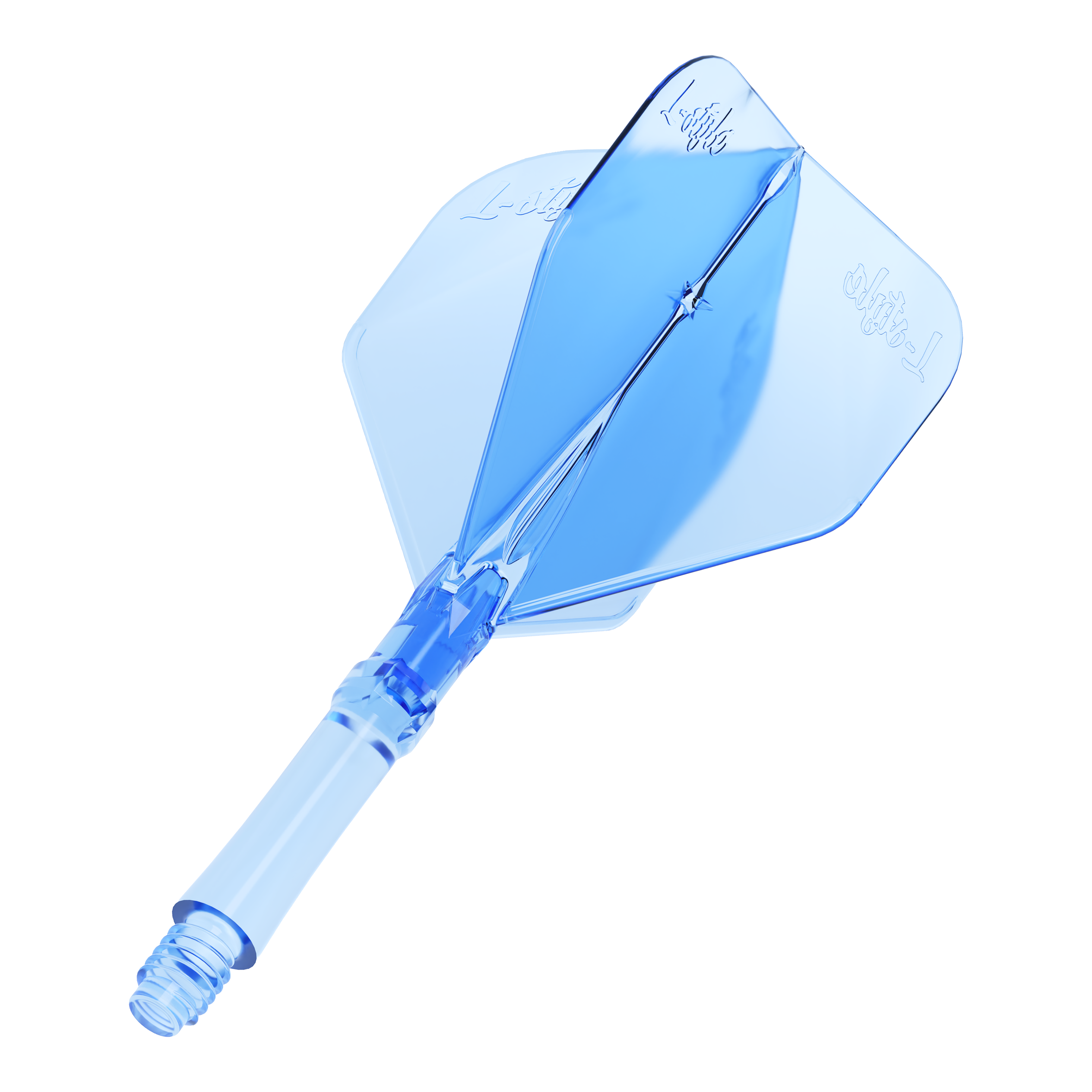 Loty L-Style L-Sytem - Clear Blue Abgebildet ist das Produkt L-Style L-Sytem Flights - Clear Blue. Die transparent blauen Flights werden zum Spielen von Darts verwendet.
