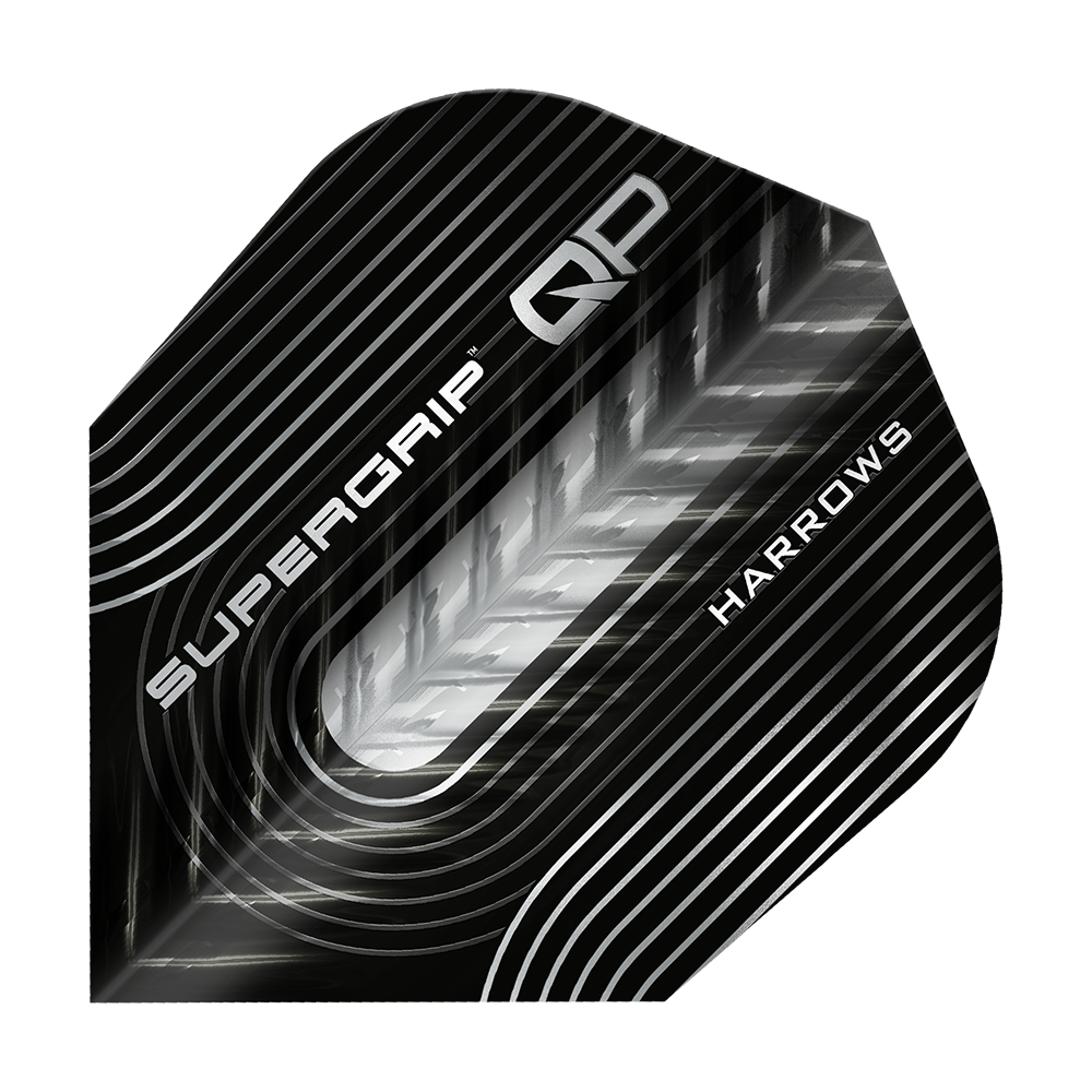 Loty Harrow's Supergrip QP No6 Das Bild zeigt die Harrows Supergrip QP No6 Flights. Die Flights sind speziell für Präzision und Stabilität entwickelt.