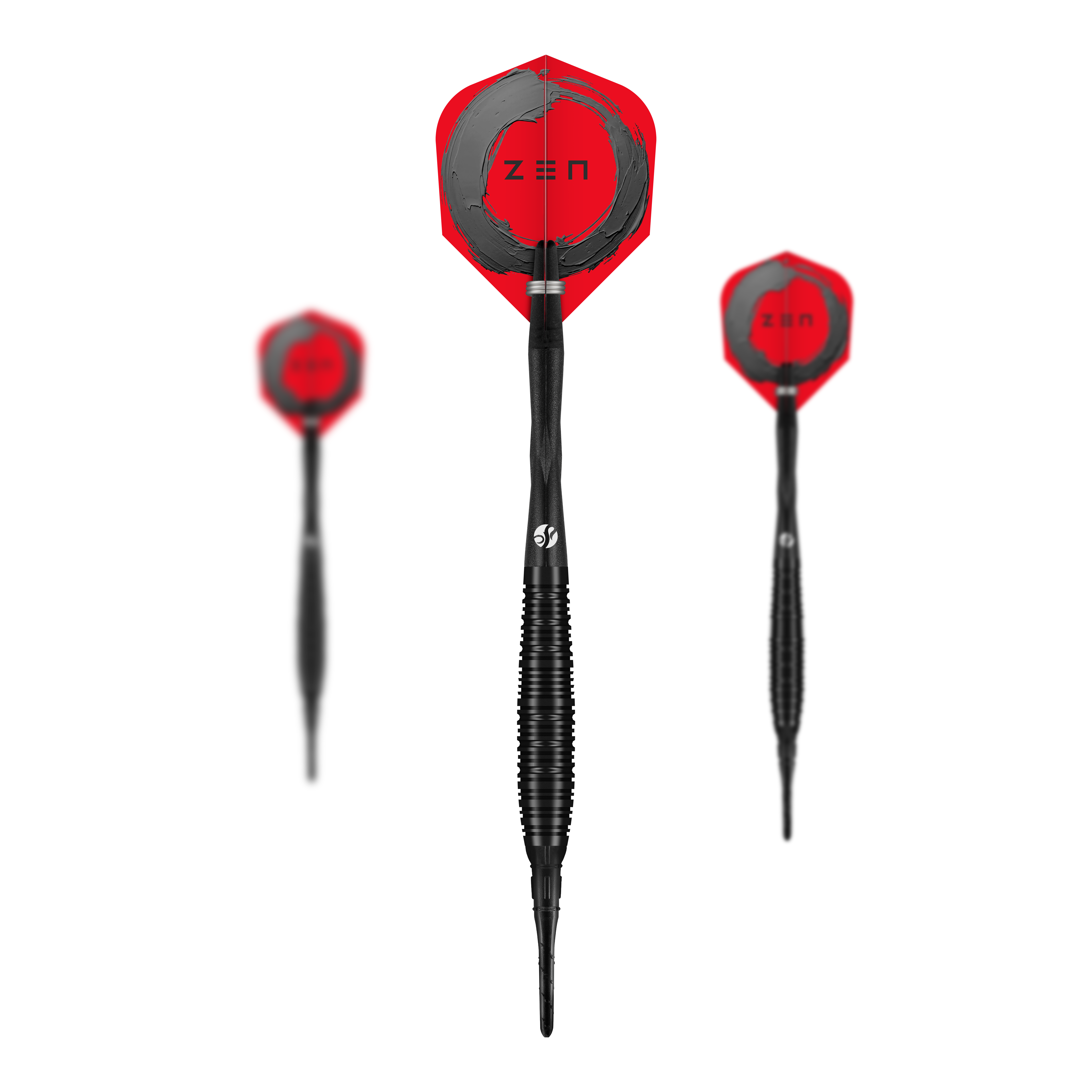 Miękkie lotki Shot ZEN Bomber - 20g Das Bild zeigt das Set der Shot ZEN Bomber Softdarts - 20g. Es handelt sich um hochwertige Softdarts für den professionellen Einsatz.