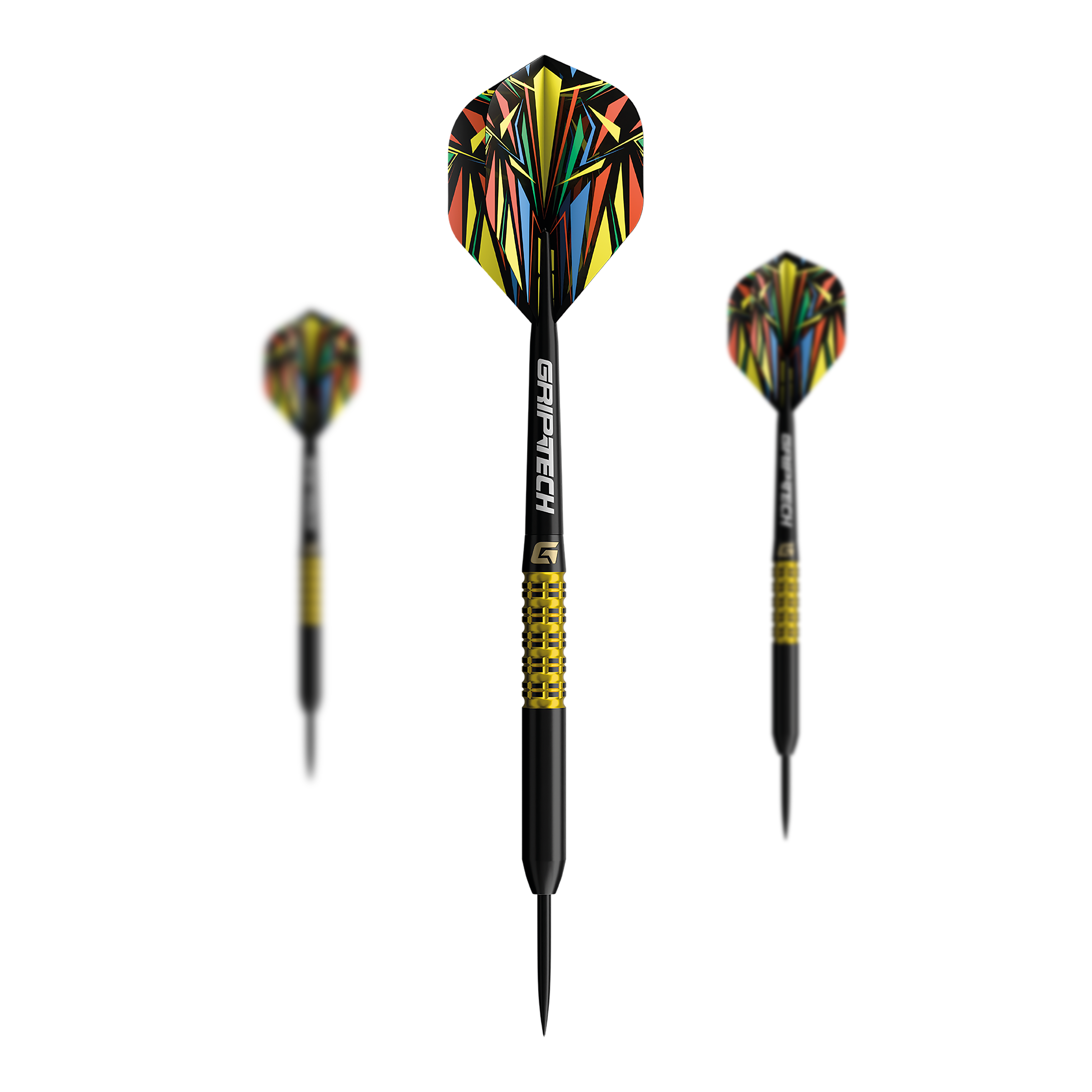 Lotki GOAT Athlete Yellow Tungsten Steel Das Bild zeigt einen gelben Tungsten-Steeldart. Das Produkt ist unter dem Namen 'GD7000770 GOAT Athlete Yellow Tungsten Steeldarts 1 Set' bekannt.
