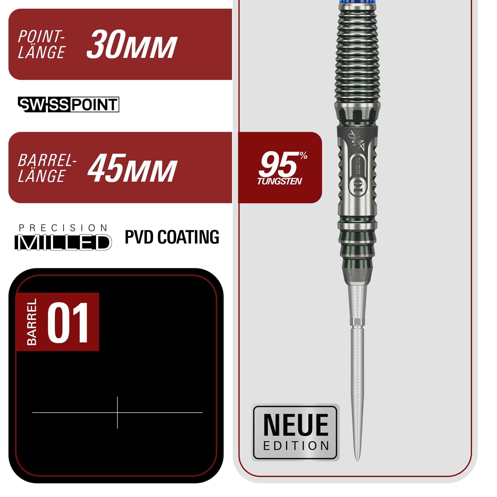Target Japan Rising Sun GEN 10.5 Swiss Point Steeldarts Target Japan Rising Sun GEN 10.5 Swiss Point Steeldarts sind abgebildet. Die Darts haben ein modernes Design und sind für Präzision beim Spiel gemacht.