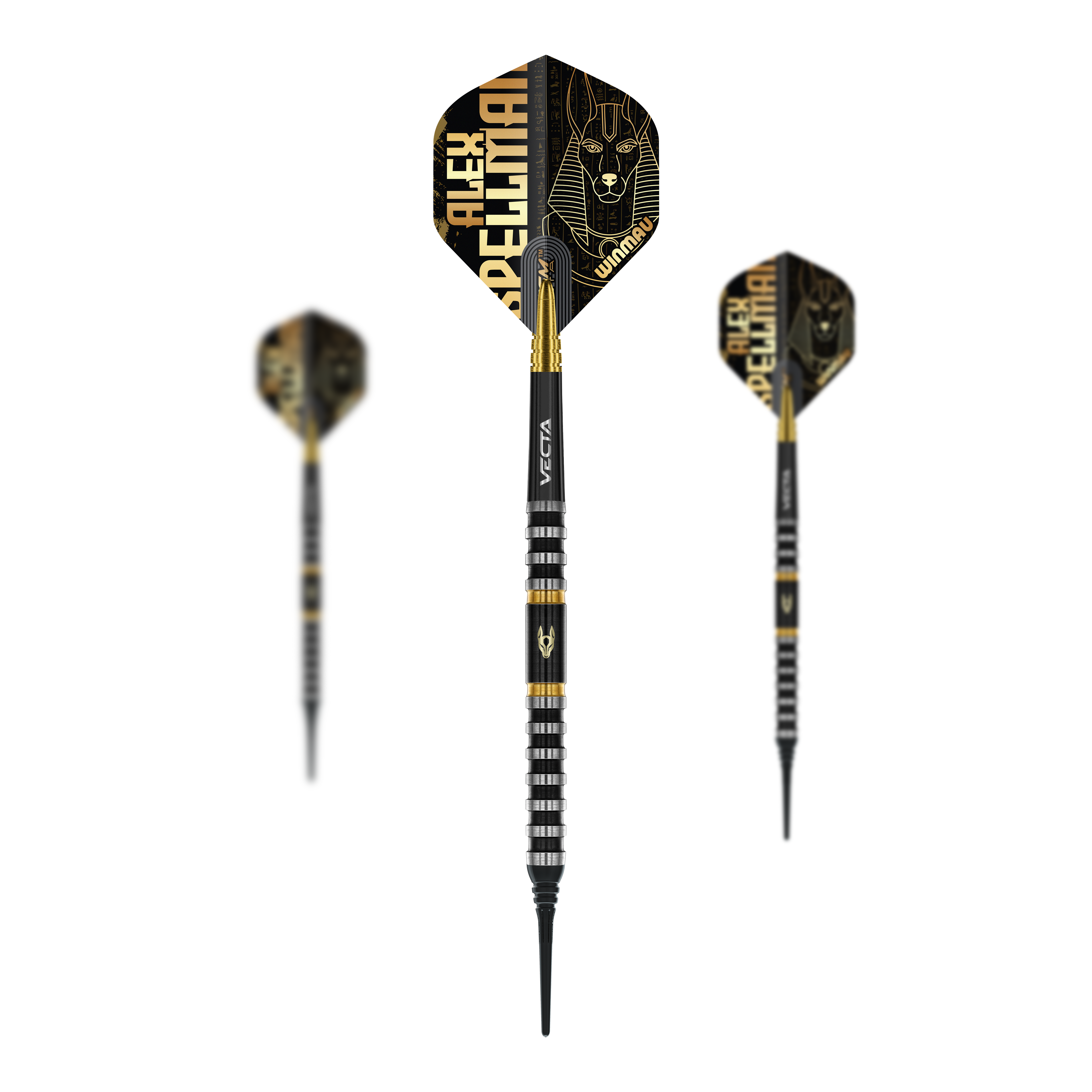 Winmau Alex Spellman Softdarts - 20g Darts abgebildet. Die Darts sind speziell für das Softdart-Spiel entwickelt.