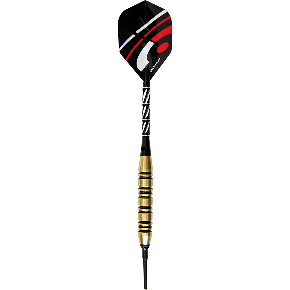 McDart Black Stripe Brass Softdarts - 17g