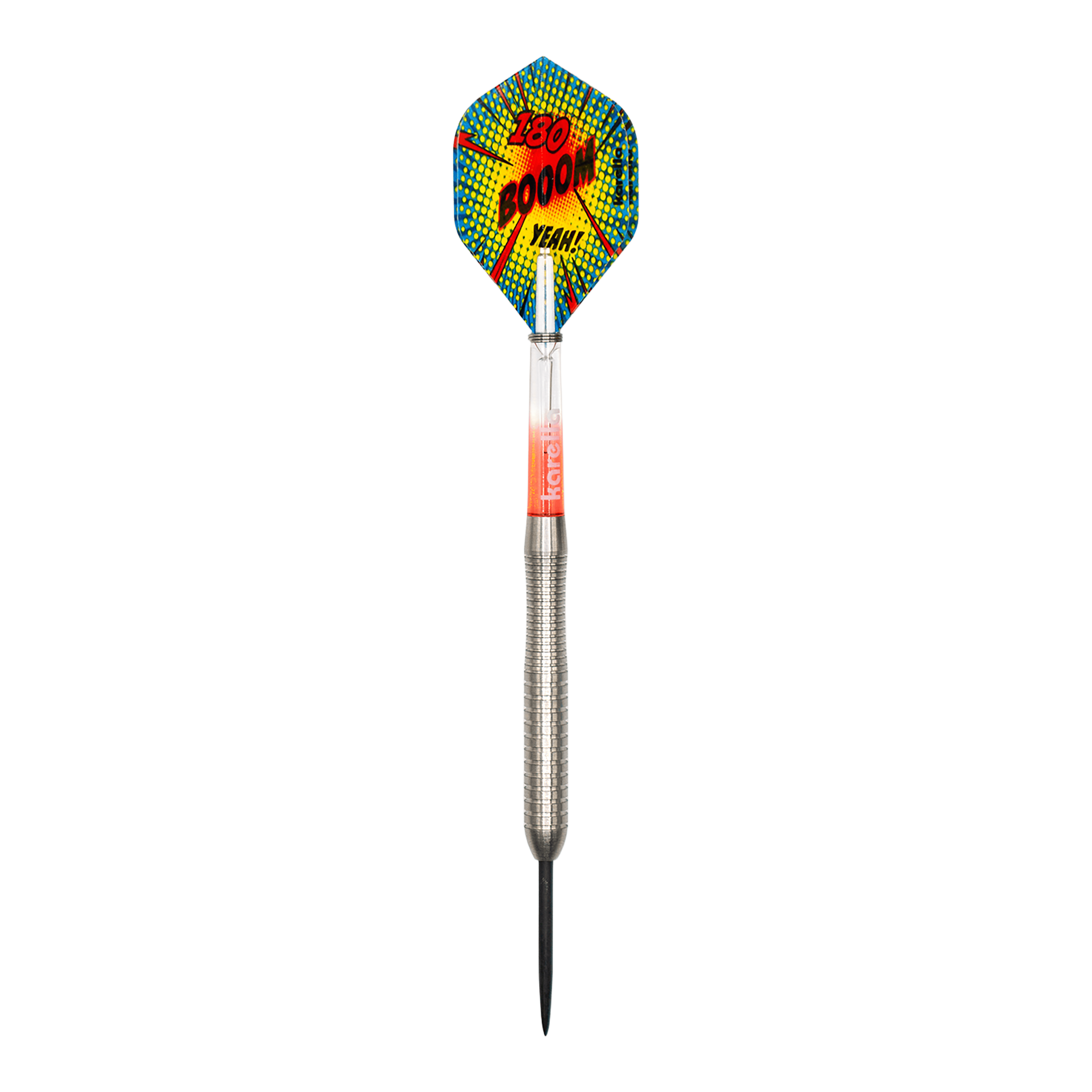 Karella Comic Line CL-2 stalowe lotki - 23g Auf dem Bild ist das Produkt Karella Comic Line CL-2 Steeldarts - 23g zu sehen. Der Dartpfeil ist detailreich dargestellt.