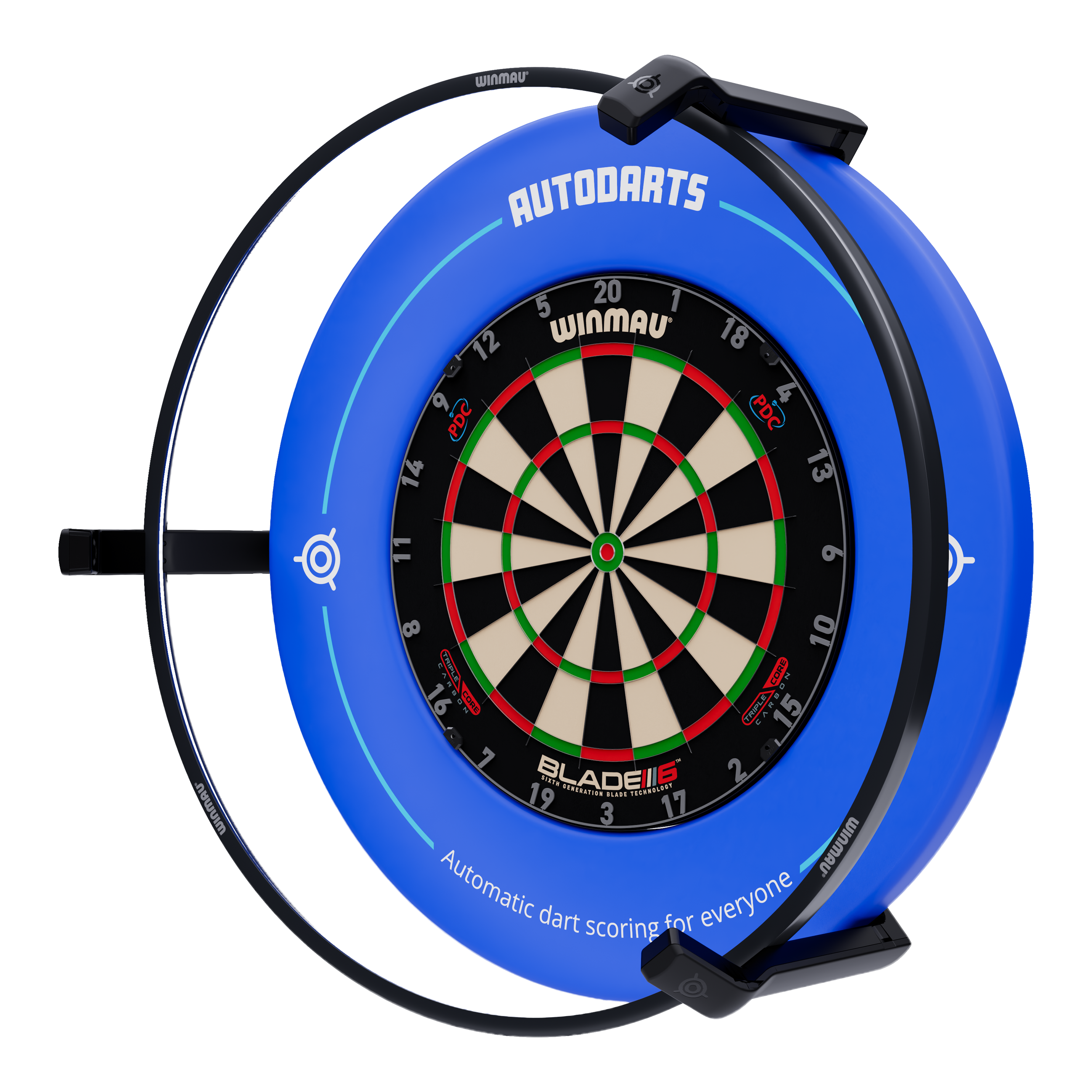 Das Bild zeigt das Autodarts Vantage Auto-Scoring-System. Das Produkt ist nicht näher beschrieben.