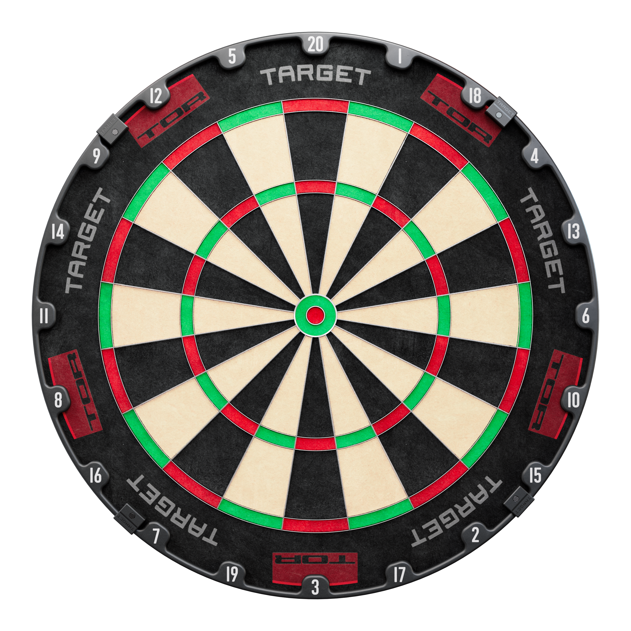 Tarcza do darta Target TOR Steel Target TOR Steeldartboard ist als rundes Dartboard klar abgebildet. Die Segmente und Zahlen sind sichtbar.