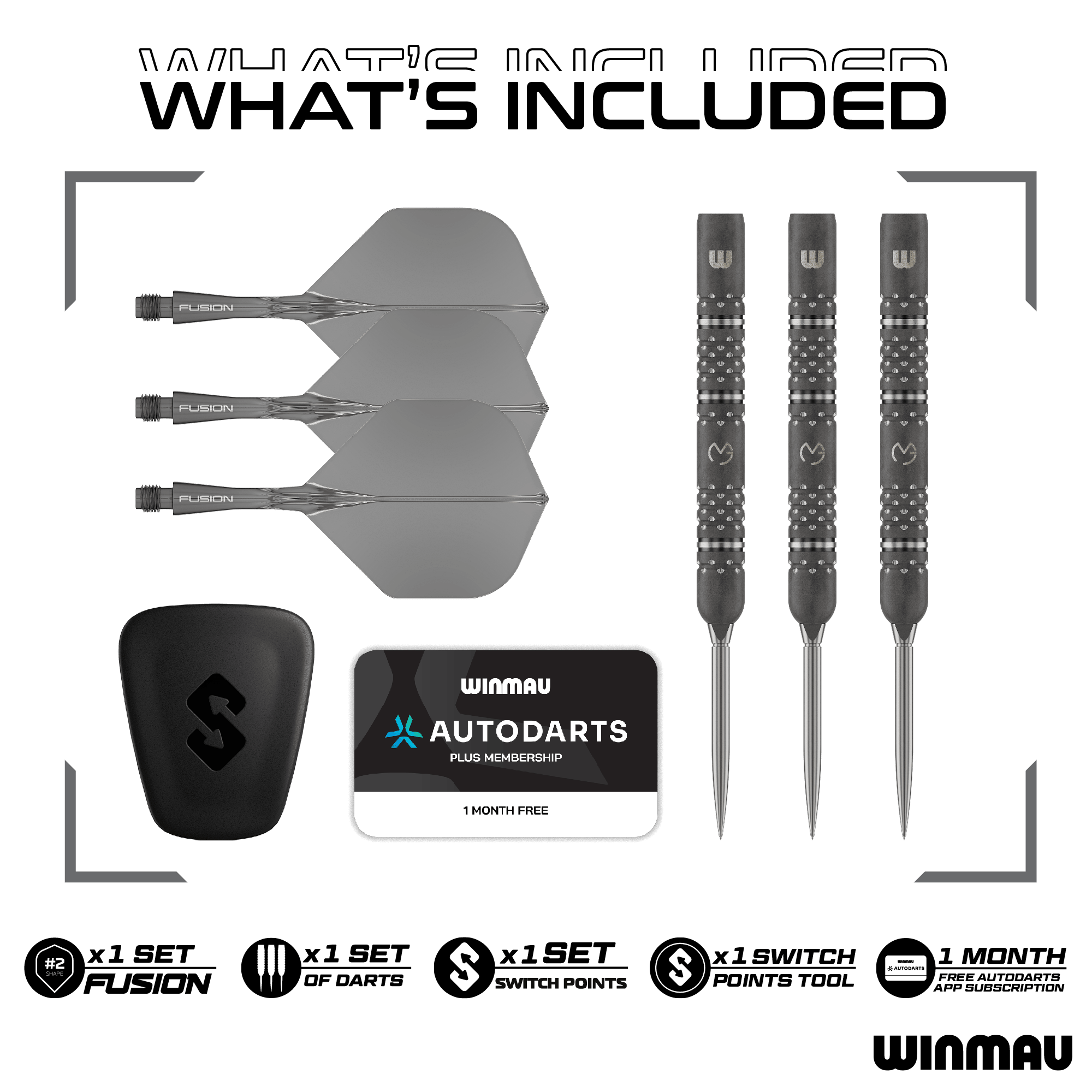 Winmau Michael Van Gerwen TS-PRO Switch Point Steeldarts Winmau Michael Van Gerwen TS-PRO Switch Point Steeldarts