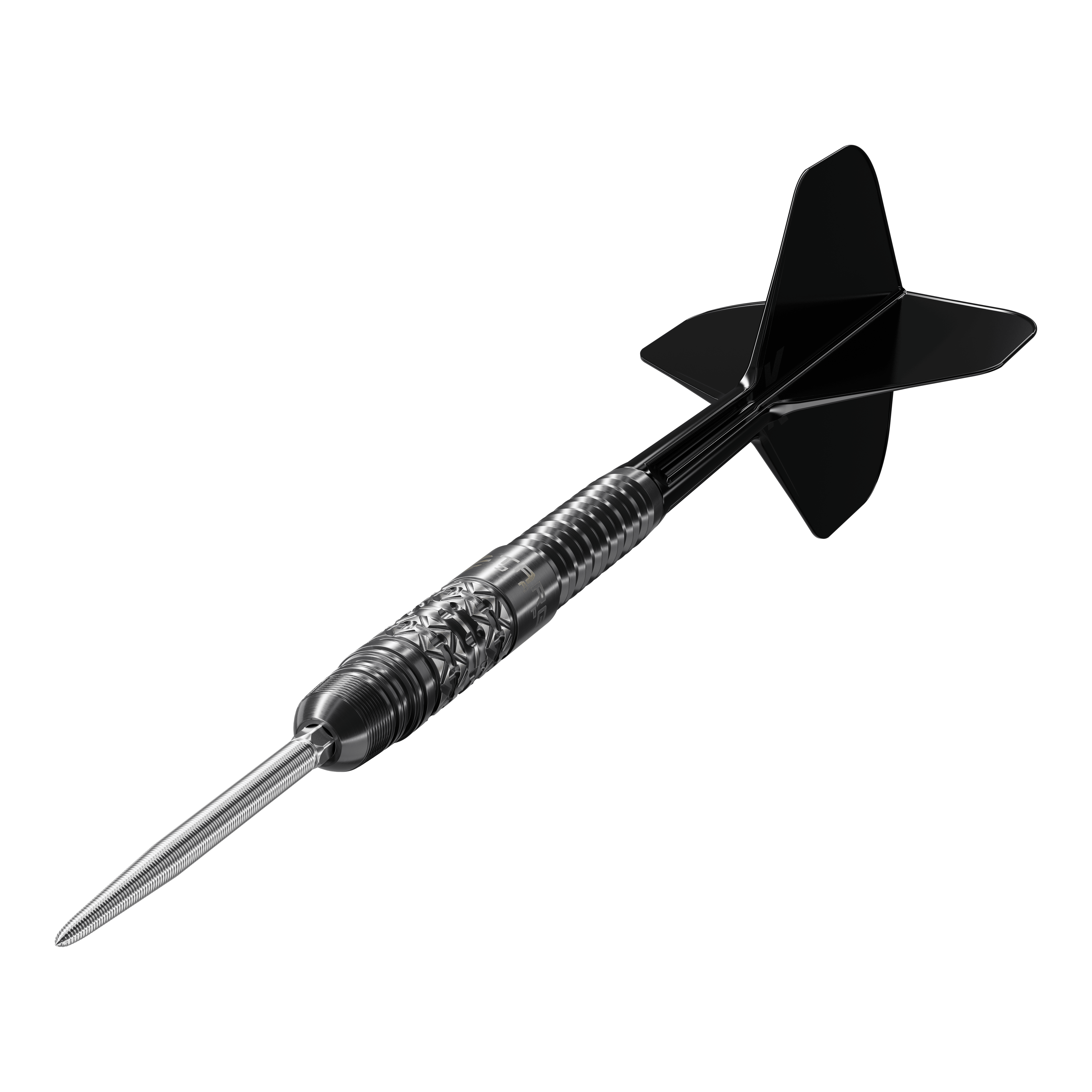 Lotki stalowe Target Japan Black Marque Creed Swiss Point - 23 g Das Produkt Target Japan Black Marque Creed Swiss Point Steeldarts - 23g ist zu sehen. Die schwarzen Darts stehen für hochwertige Verarbeitung.