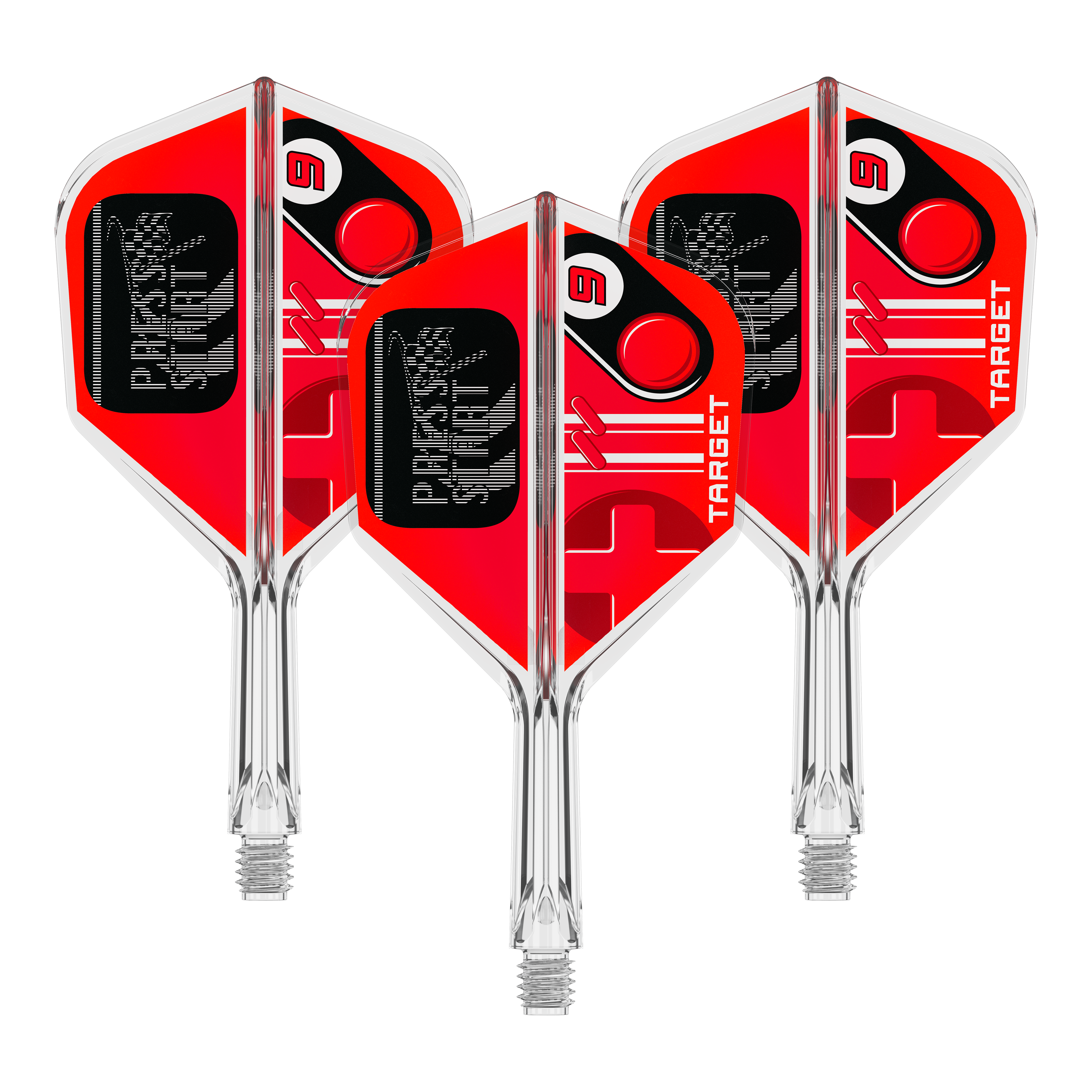 Target K-Flex Press Start No6 Loty Abgebildet ist das Produkt 410582_Target_K-Flex_PressStart_No6_Flights_19mm_1Set. Das Produkt besteht vermutlich aus einem Set von Dart-Flights.