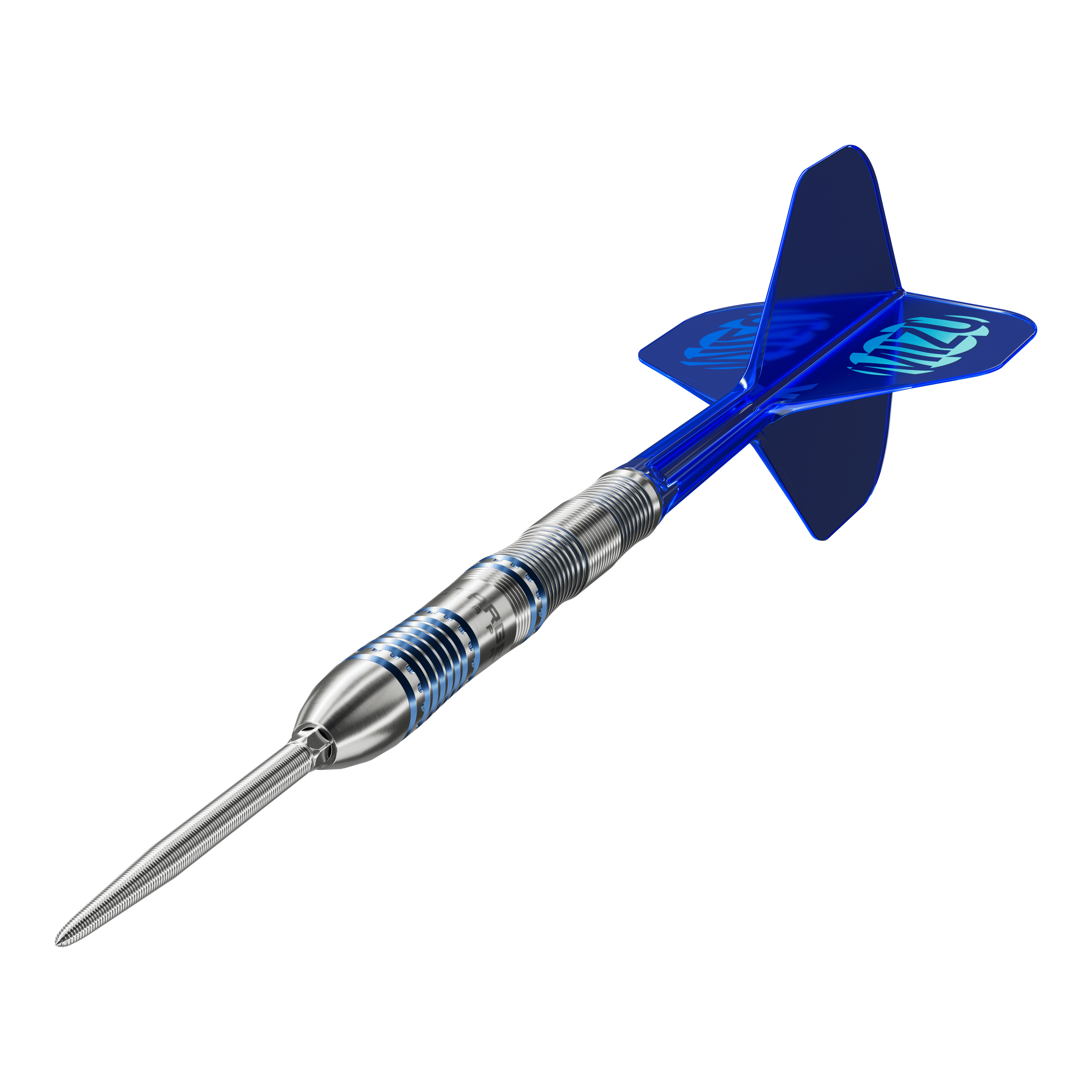 Die Abbildung zeigt die Target Japan Mizu Series 02 Swiss Point Steeldarts. Dies sind hochwertige Darts für Präzisionsspiel.