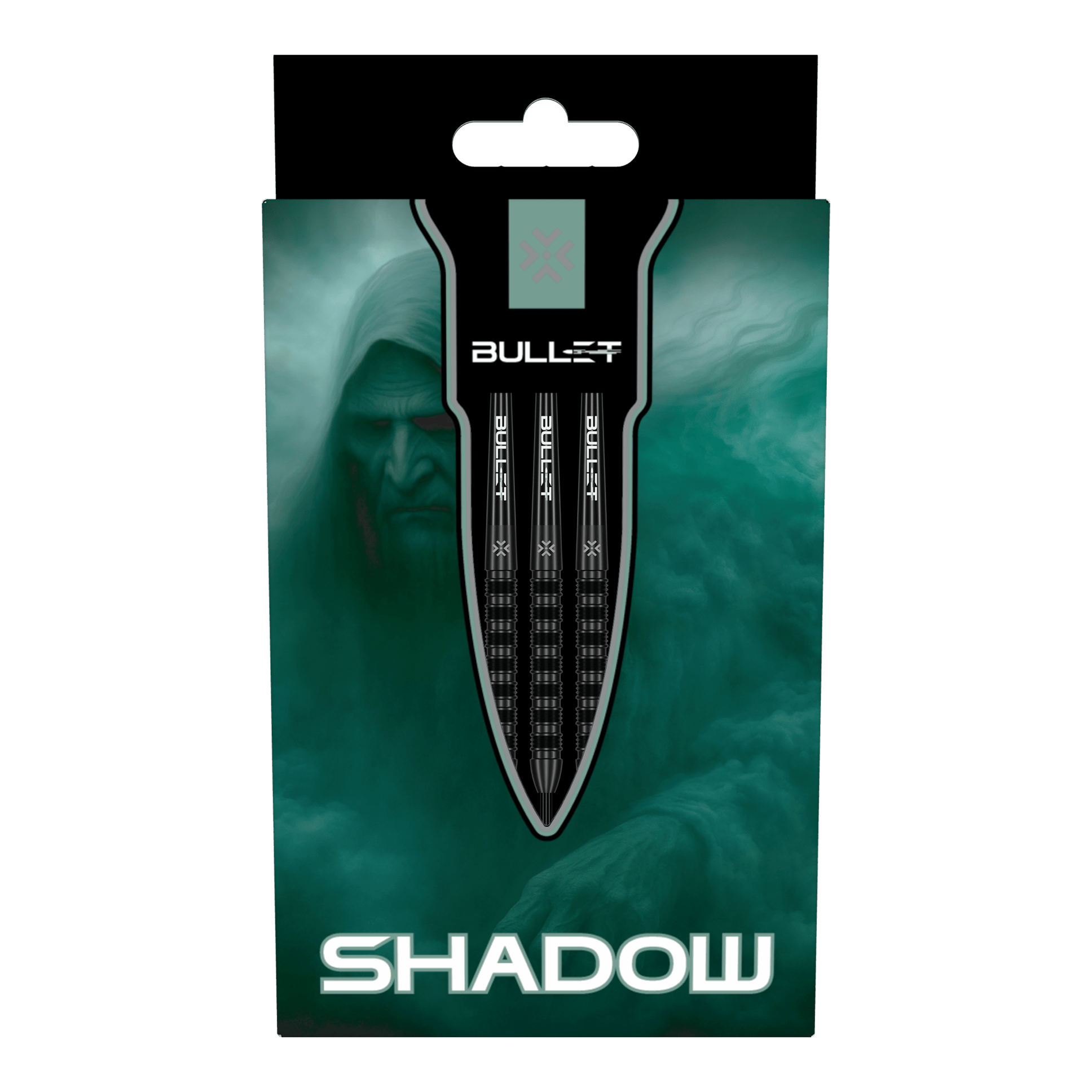 Auf dem Bild sieht man Bullet Shadow Steeldarts. Diese Steeldarts sind professionell gestaltet und eignen sich für das Steeldartspiel.