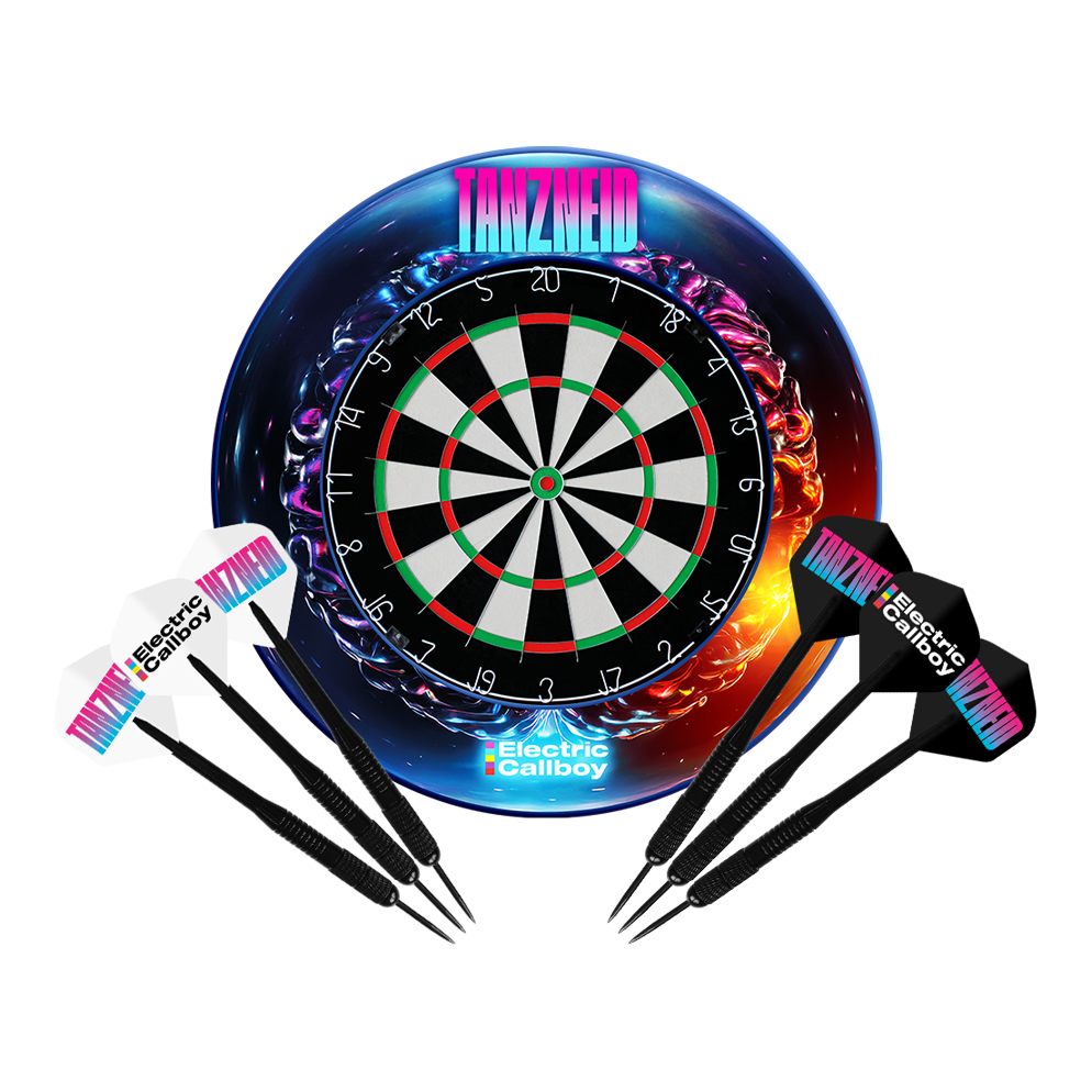 Zestaw Electric Callboy Tanzneid Steel Dartboard and Surround