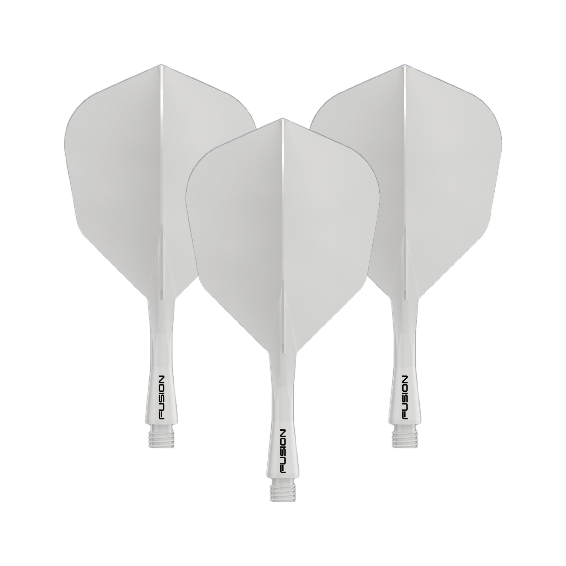 Winmau Fusion Flight Shaft System nr 6 Solid White Gezeigt wird das Winmau Fusion Flight Shaft System No6 in Solid White, 22mm (1 Set). Es ist ein weißes Zubehörteil für Dartpfeile.
