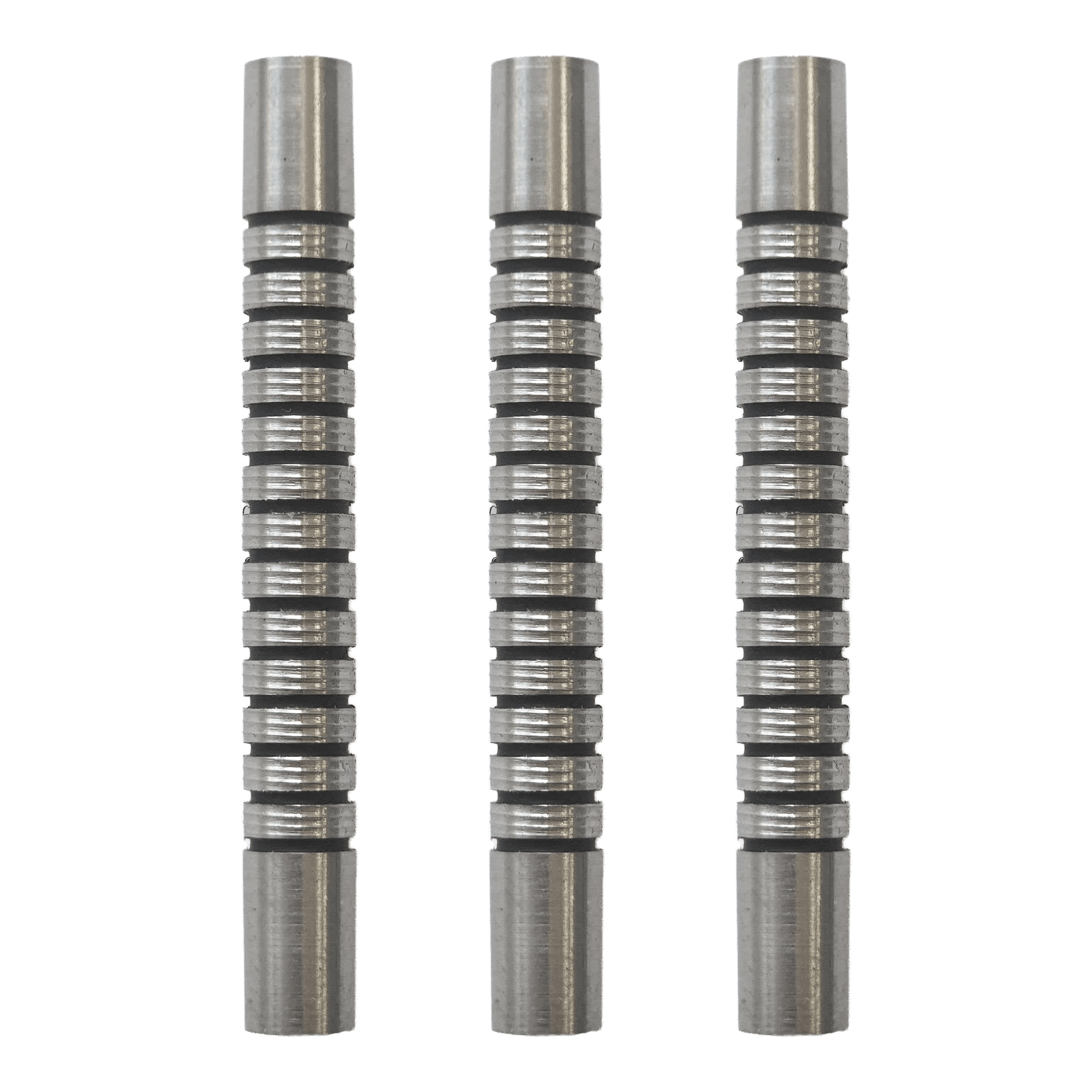 Beczki McDart Black Ring Softdart - 18 g Dieses Bild zeigt ein Set von McDart Black Ring Softdart Barrels - 18g. Mehrere schwarze Dart-Barrels sind nebeneinander angeordnet.