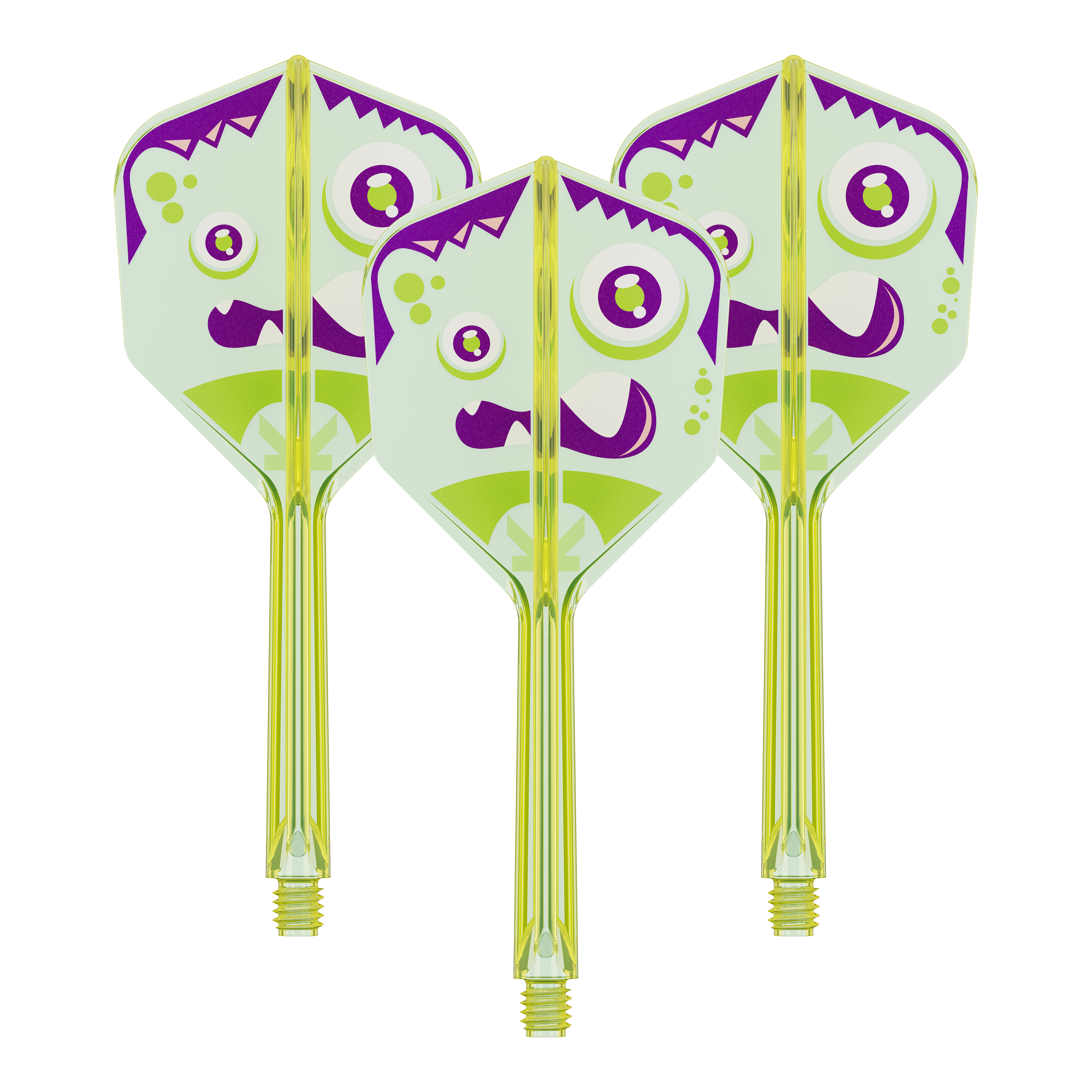 Dieses Bild stellt das Produkt 410324_Target_Japan_K-Flex_Xeno_No6_Flights_33mm_1Set dar. Es sieht aus wie ein Set an Dart-Flights.