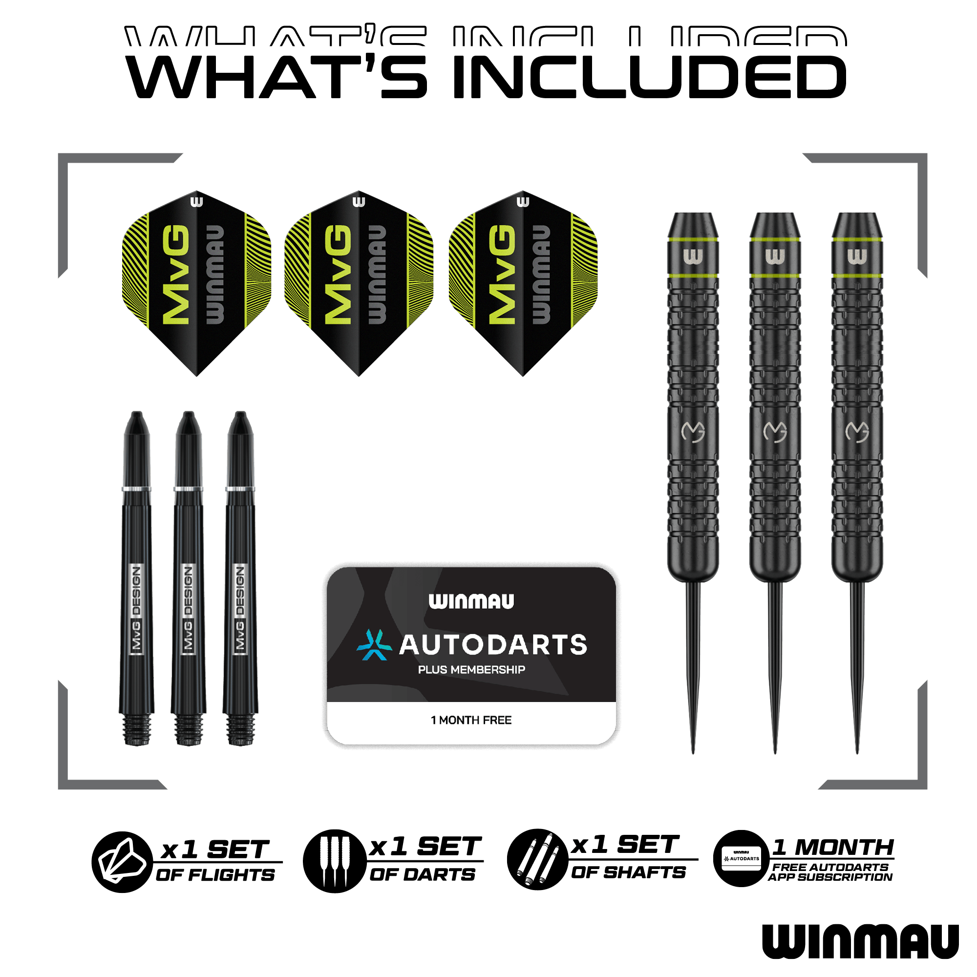 Winmau Michael Van Gerwen Rdzeń Mosiężne Steeldarts - 21g Winmau Michael Van Gerwen Rdzeń Mosiężne Steeldarts - 21g