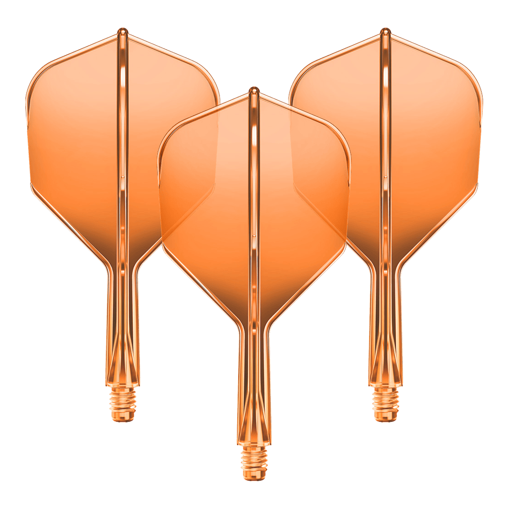 System wału lotniczego GOAT A1R No6 – neonowopomarańczowy Gezeigt wird ein Flight-Shaft-System für Darts in Neonorange mit einer Länge von 19mm. Das Set gehört vermutlich zur GOAT A1R No6 Serie.