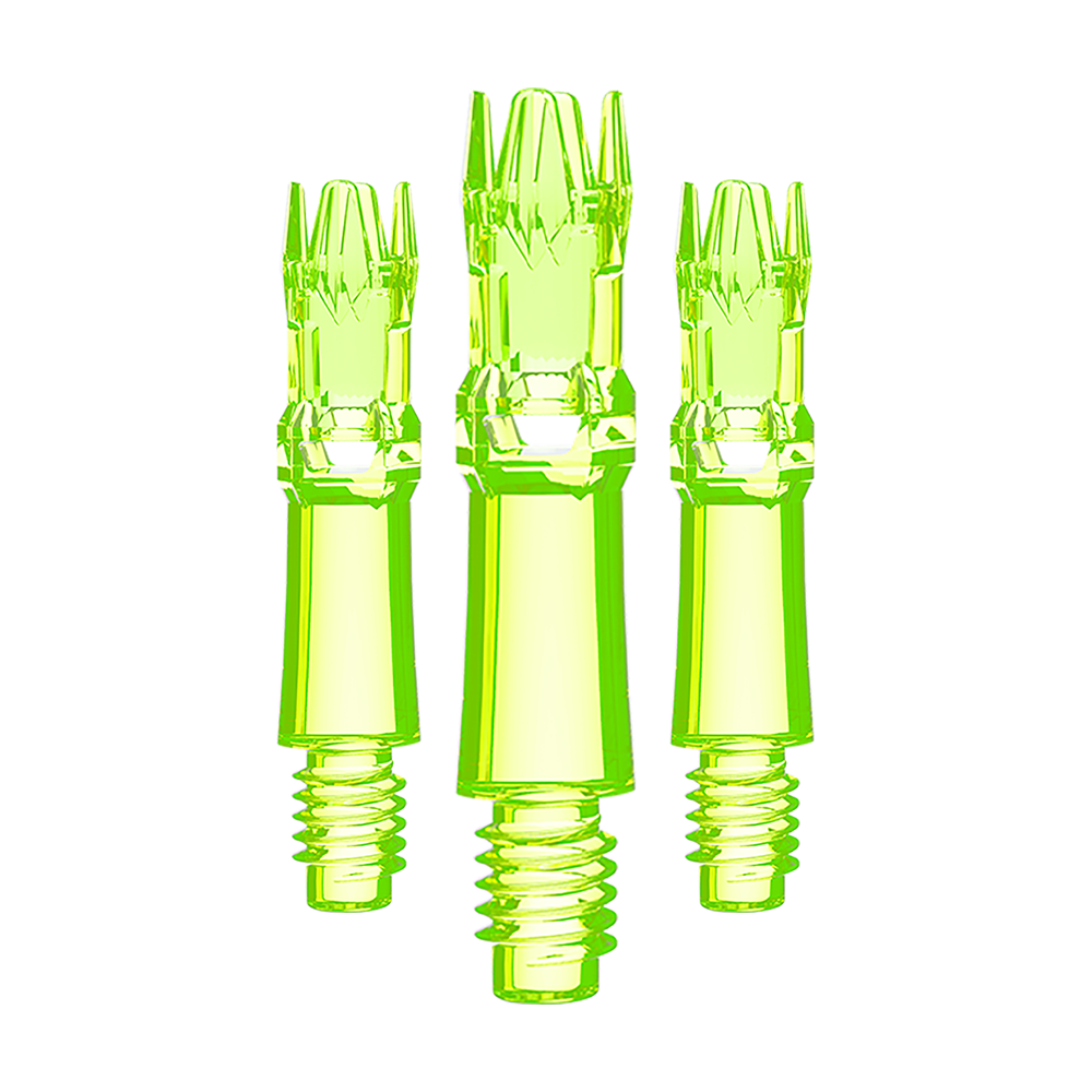 Wałki wymienne L-Style L-System - neonowożółte Ein Set aus gelben leuchtenden Ersatzshafts ist zu sehen. Mehrere Shafts werden eng zusammen präsentiert.