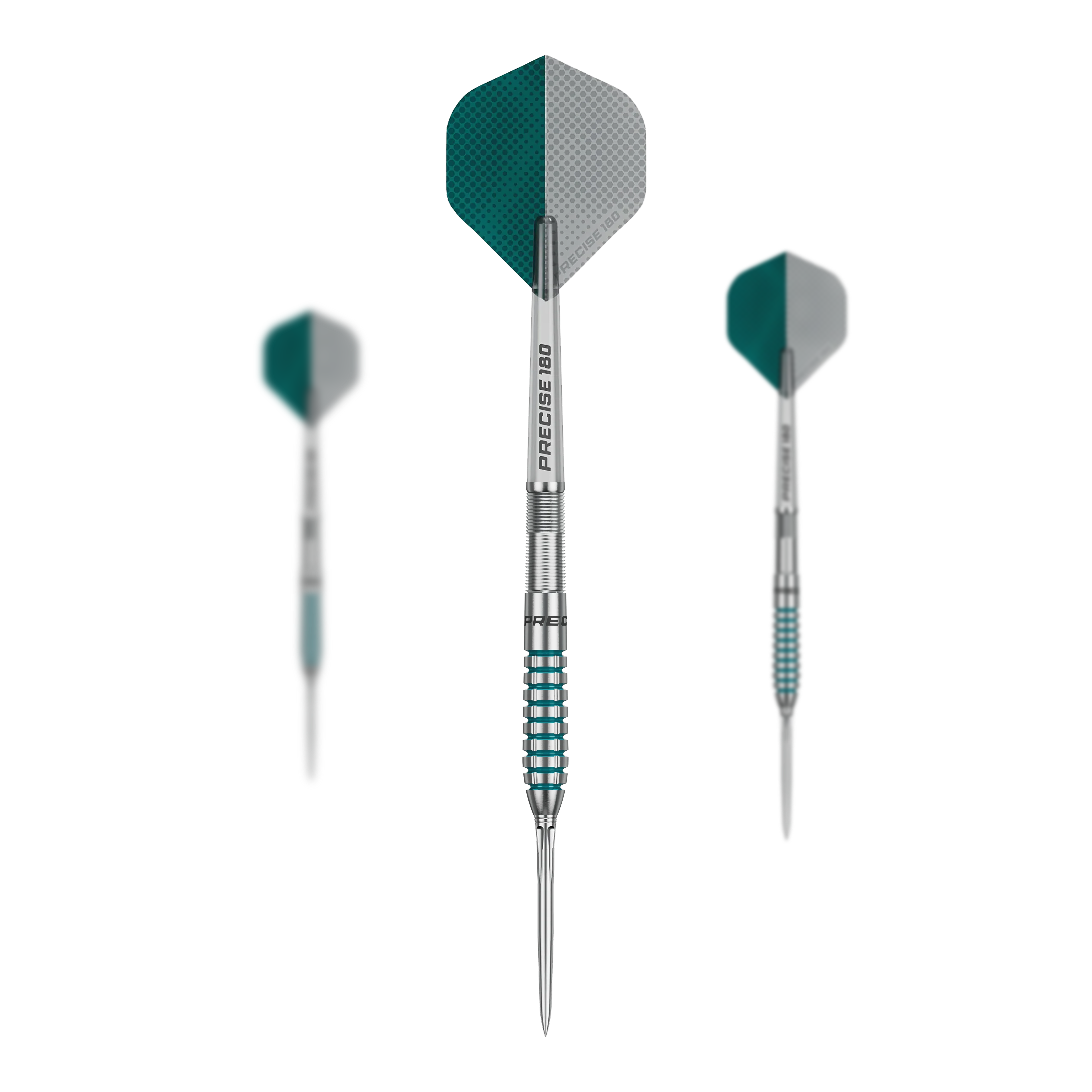Precyzyjne 180 MRV1 Steeldarts Auf dem Bild sieht man die Precise 180 MRV1 Steeldarts - 23g als Set. Das Set ist für das Dartspiel konzipiert.