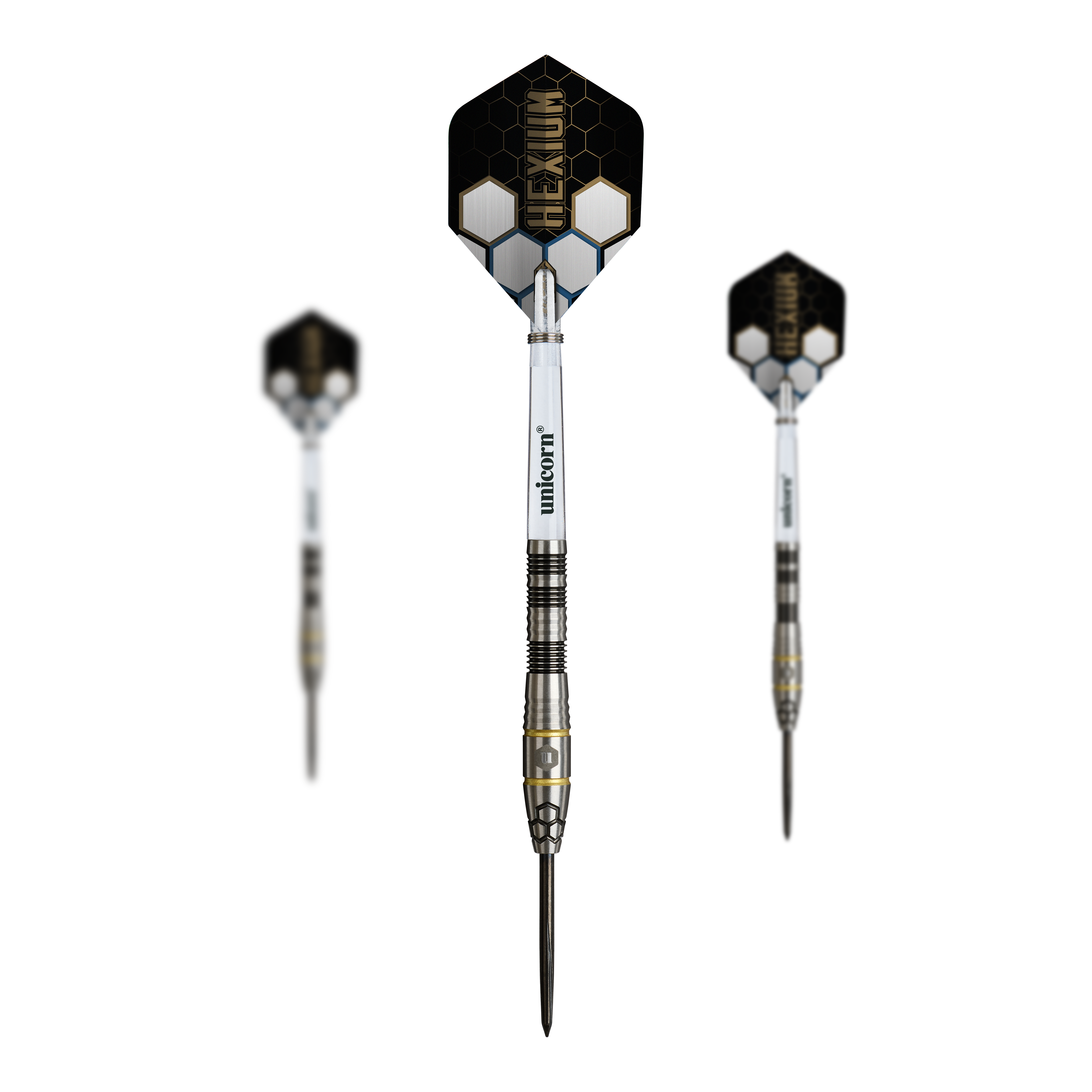 Unicorn Hexium Style 01 Czarno-złote Steeldarts