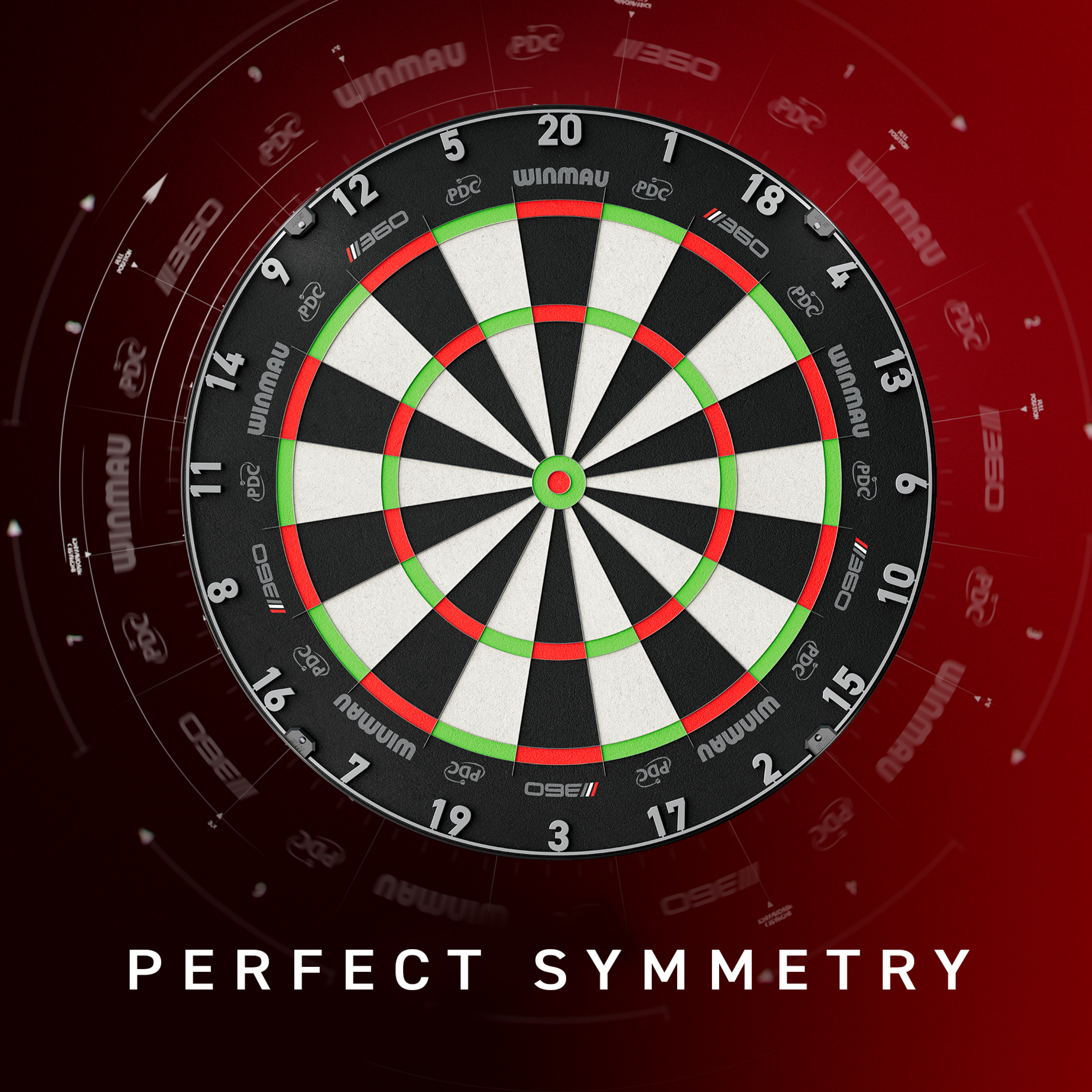 Tarcza do darta Winmau Blade 6 Triple Core 360 ze stali Zu sehen ist wahrscheinlich ein Winmau Blade 360 Steeldartboard mit einer alternativen Ansicht. Das Bild dient zur Produktansicht im Shop.