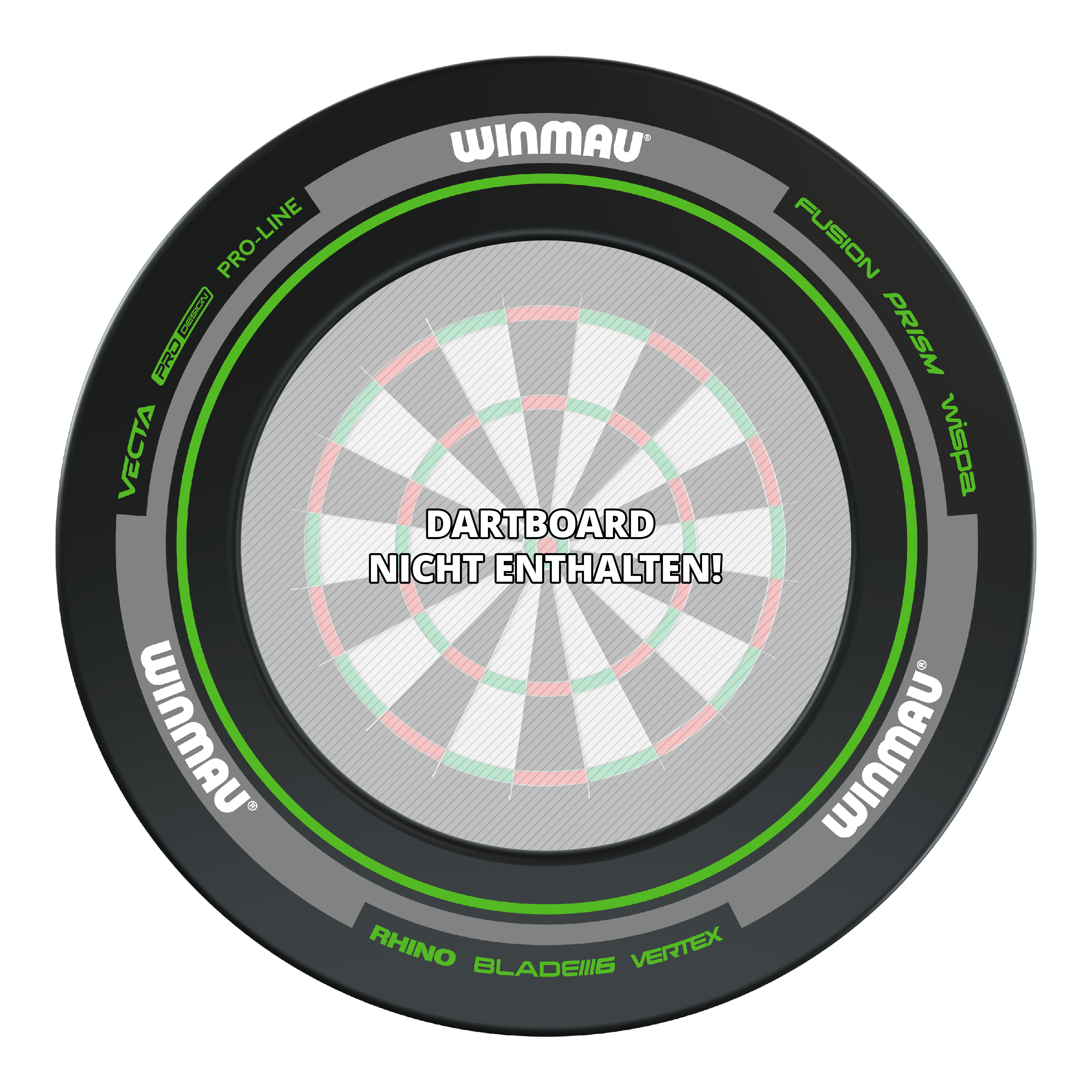 Winmau Advance Dartboard Surround - Schwarz Grün