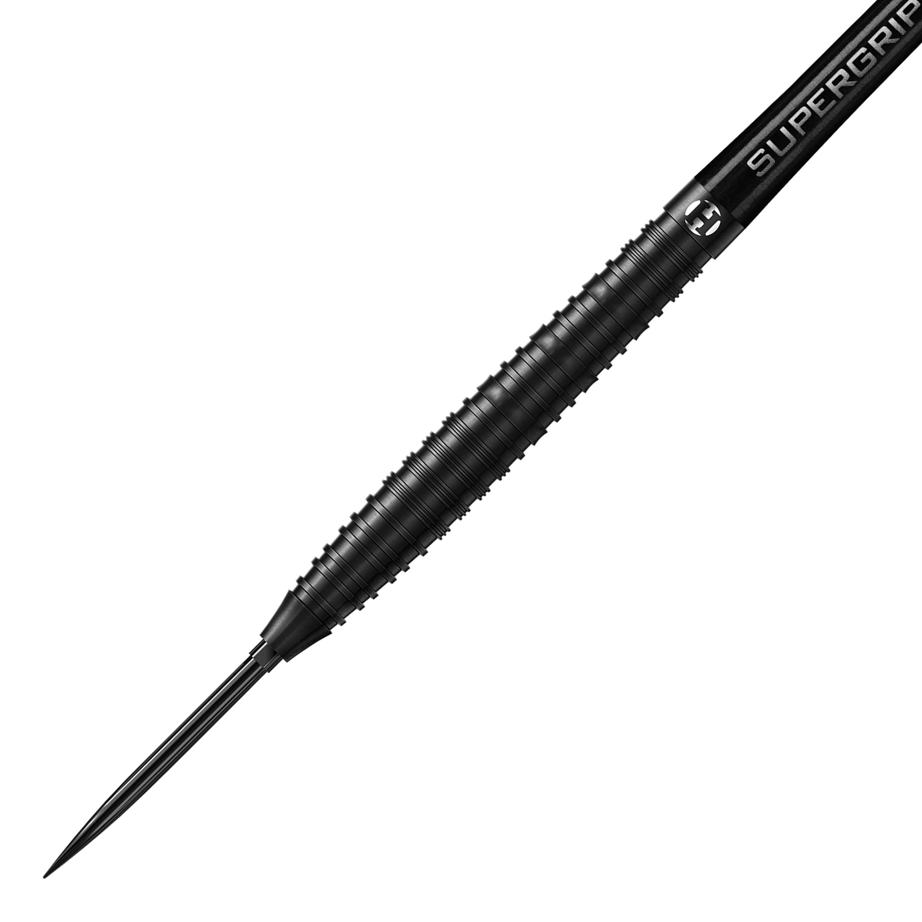 Hier sieht man die Harrows NX90 Black Edition Tapered Quick Point Steeldarts. Das Bild stellt die Details des Produkts dar.