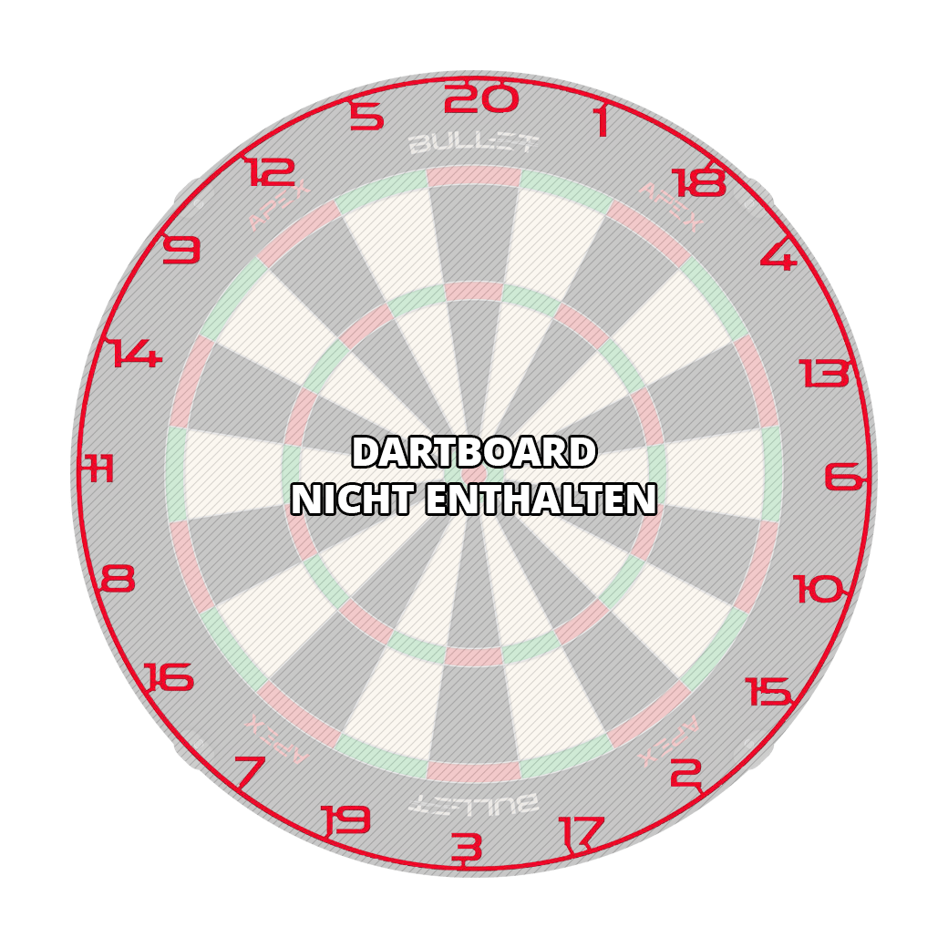 Pierścień z numerem tarczy do darta Bullet Das Bild zeigt einen weiteren roten Zahlenring für ein Dartboard. Die Datei heißt BT1000120_Bullet_Dartboard_Zahlenring_Rot_3.