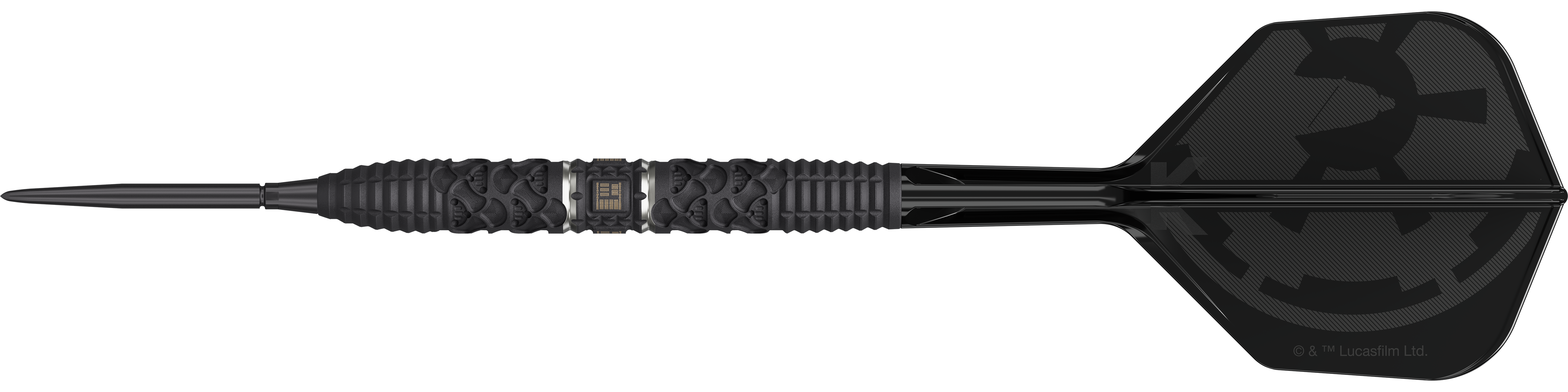 Das Bild zeigt einen Artikel mit dem Namen 190782_Target_StarWars_Darth_Vader_975_SwissPoint_Steeldarts_0. Es handelt sich vermutlich um Steeldarts im Star Wars Darth Vader Design.