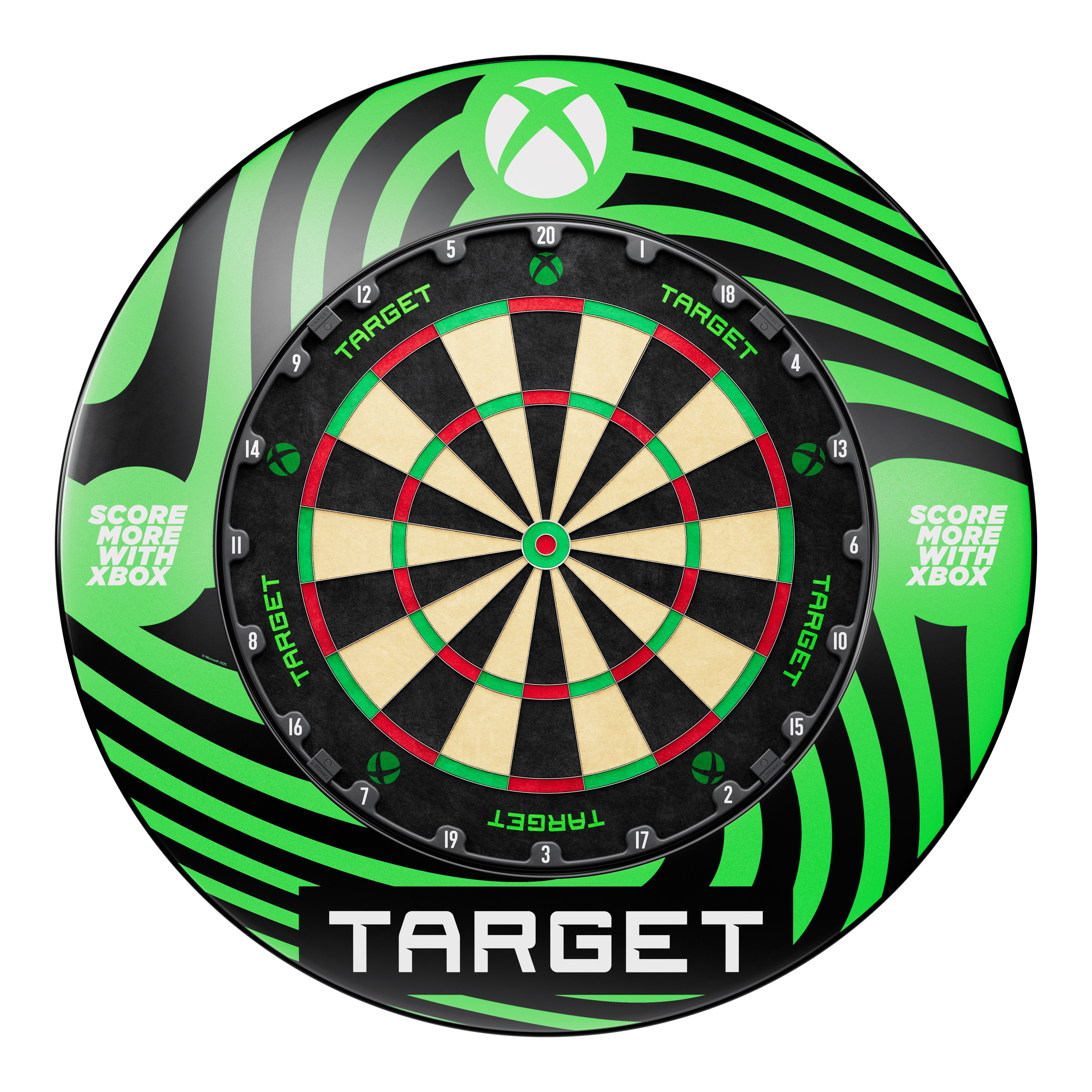 Zestaw Target Xbox Dartboard Surround Das Foto zeigt das Target Xbox Dartboard Surround Bundle. Das Bundle eignet sich zur Umrandung und zum Schutz Ihrer Dartscheibe.