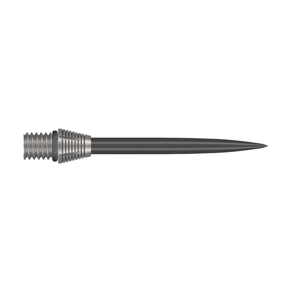 Punkty konwersji Shot Tactra - 34 mm Auf diesem Bild sind die Shot Tactra Conversion Points - 34 mm zu sehen. Diese robusten Spitzen ermöglichen eine einfache Umrüstung für Dartspieler.