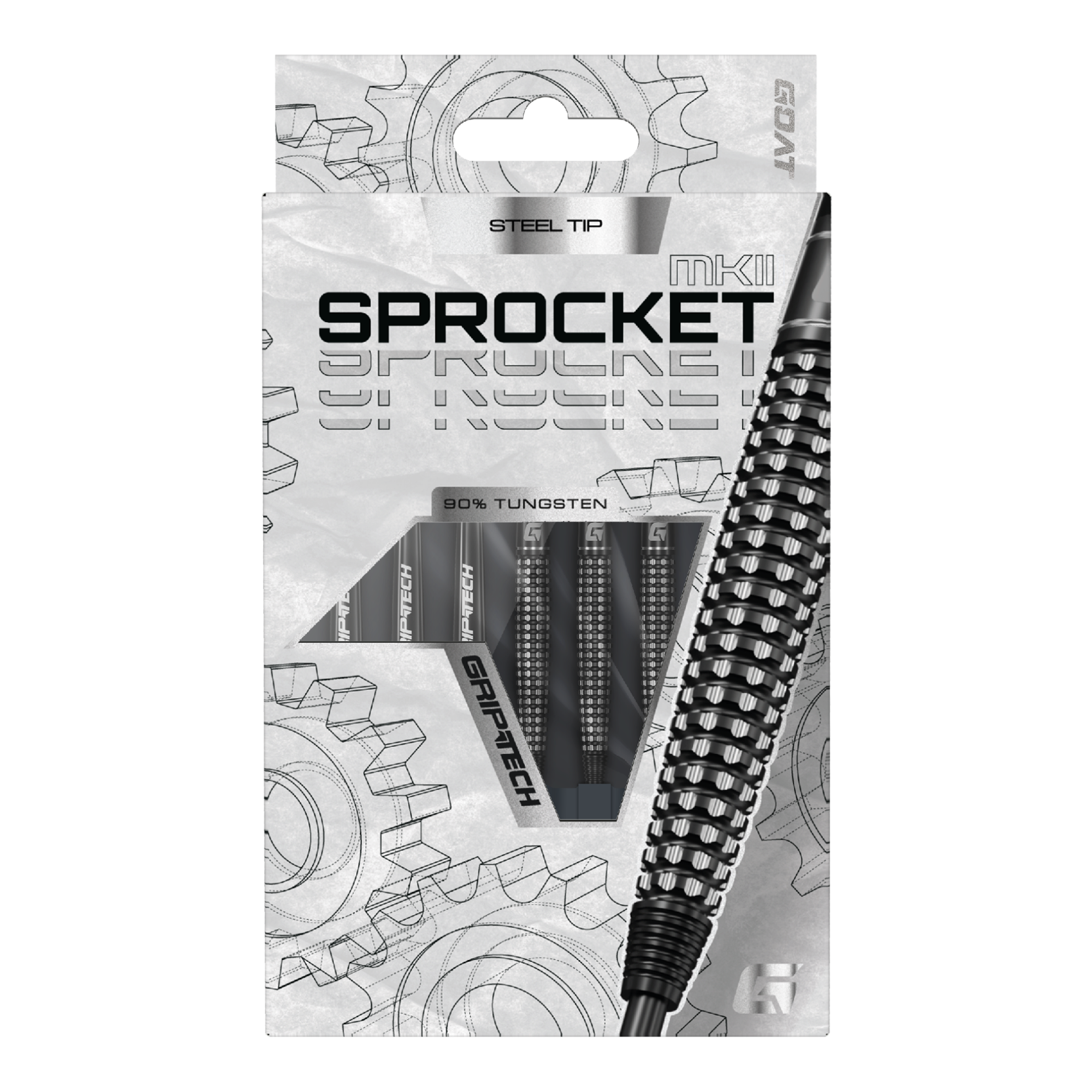 Stalowe lotki GOAT Sprocket MKII Torpedo GOAT Sprocket MKII Torpedo Steeldarts sind auf diesem Bild dargestellt. Sie zeichnen sich durch ihre besondere Form und Verarbeitung aus.