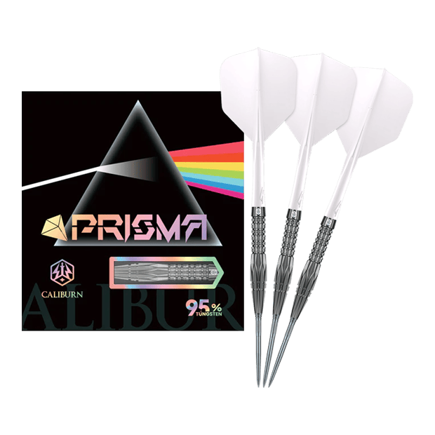 Stalowe lotki Caliburn Prisma P1 - 19,5 g Caliburn Prisma Steeldarts - 19,5g. Dieses Produkt ist ideal für Dartspieler, die Wert auf Qualität legen.