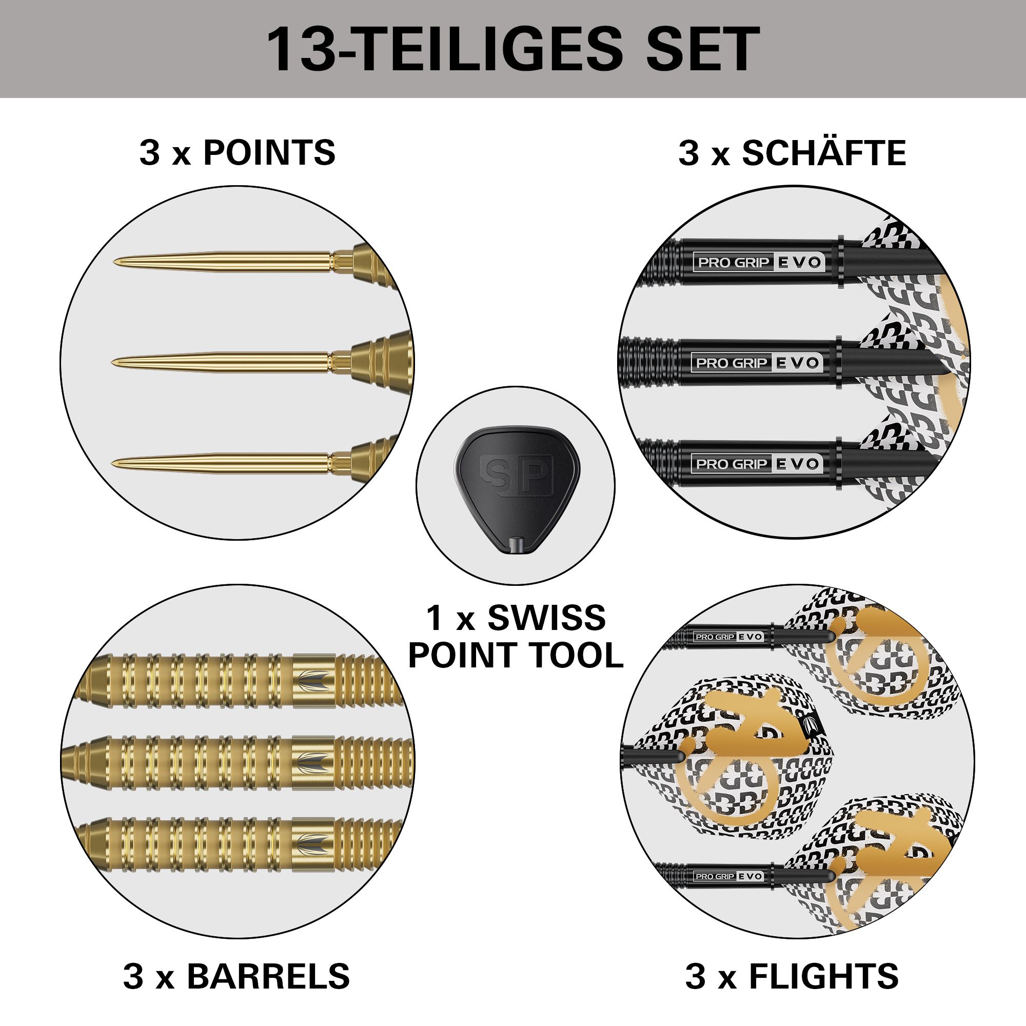 Stalowe lotki Target Bolide Envy 02 Swiss Point Das Bild zeigt Target Bolide Envy 02 Swiss Point Steeldarts. Dies sind professionelle Steeldarts, geeignet für ambitionierte Spieler.