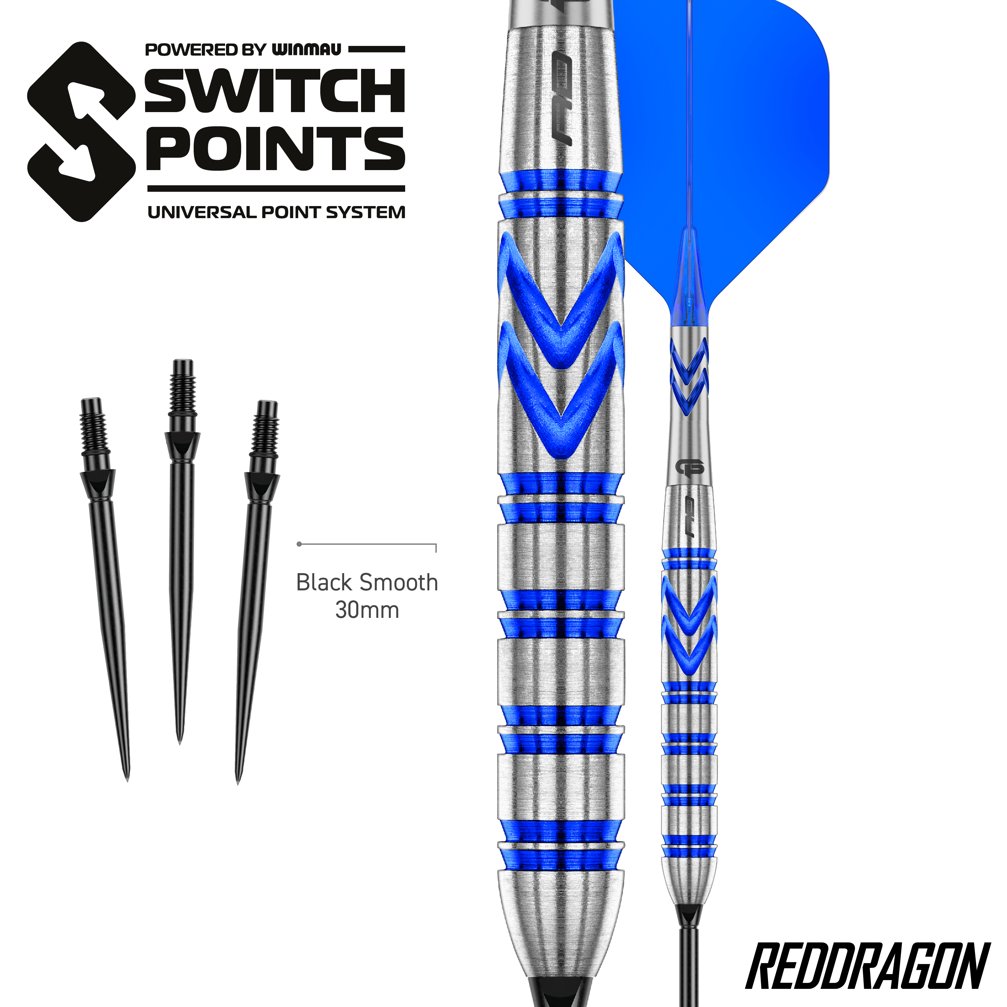 Red Dragon Gerwyn Price Niebieski Oryginalny Switch Point Steeldarts Die Red Dragon Gerwyn Price Blue Original Switch Point Steeldarts werden präsentiert. Sie zeichnen sich durch ihr markantes blaues Design aus.