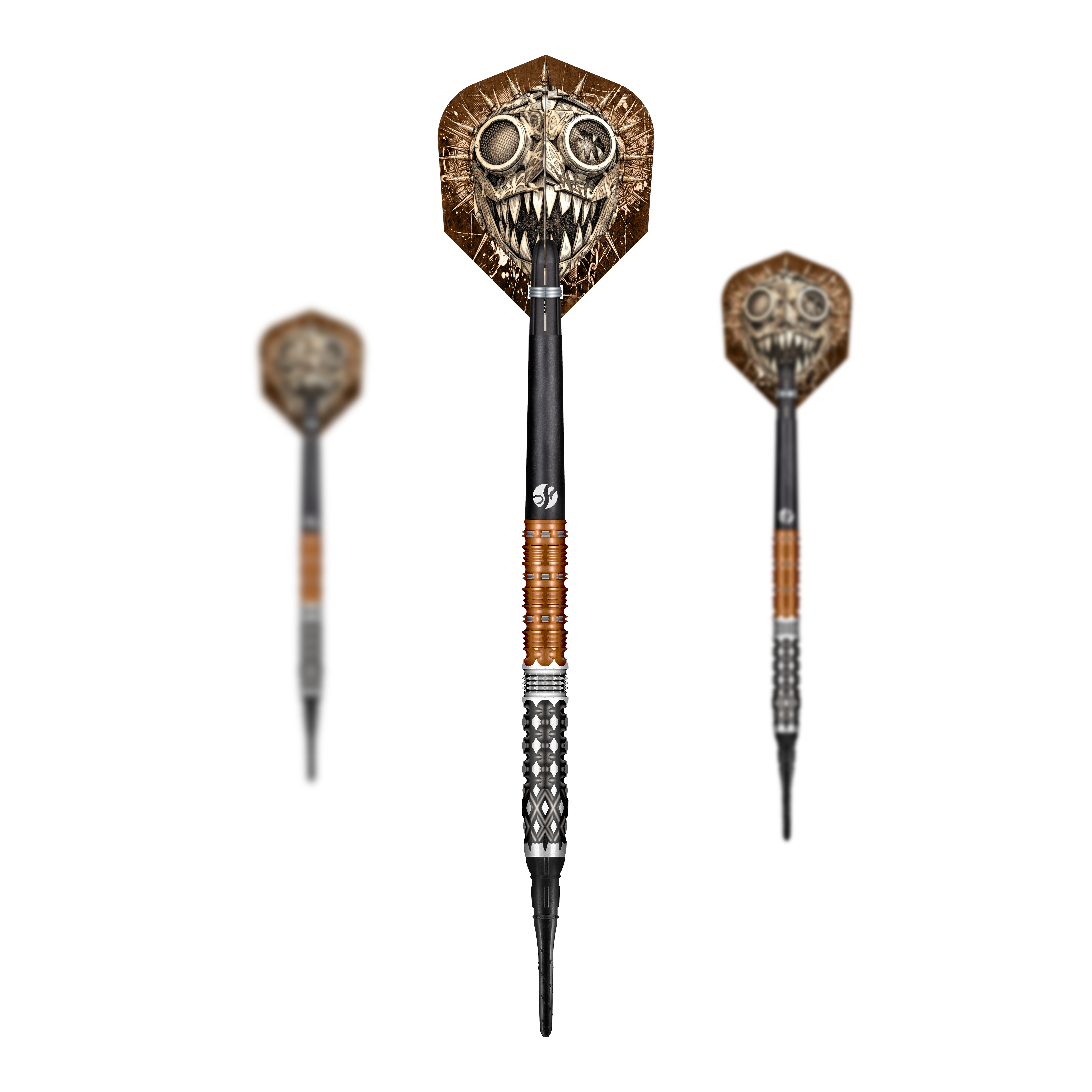 Shoty Gnarly Gnasha Soft Darts - 20g Zu sehen ist ein Set der Shot Gnarly Gnasha Softdarts - 20g. Die Abbildung zeigt die Zusammensetzung des Dart-Sets.