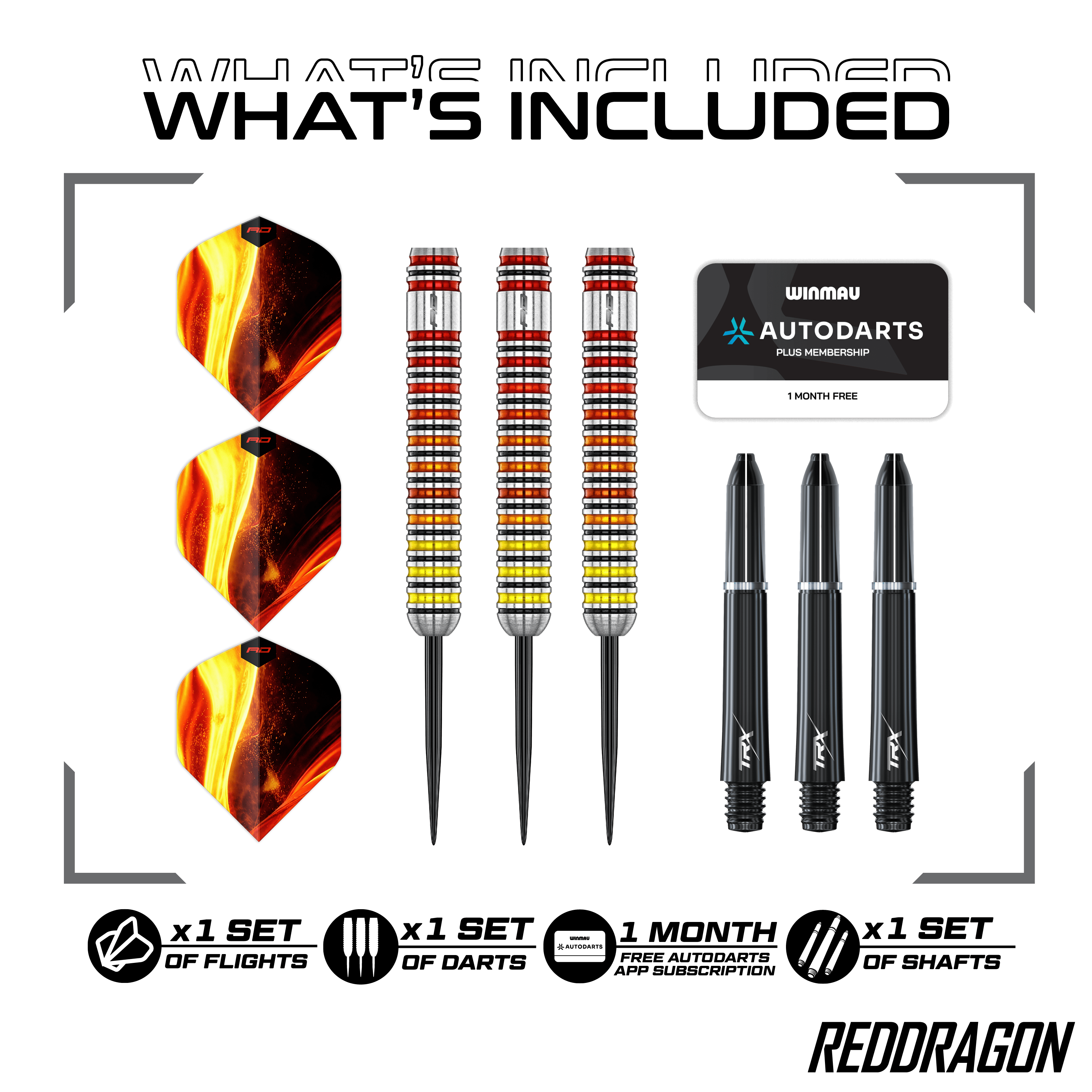 Stalowe rzutki Red Dragon Furnace Dies ist ein Red Dragon Furnace Steeldart. Der Dartpfeil wird für Präzision und Stabilität beim Spielen verwendet.