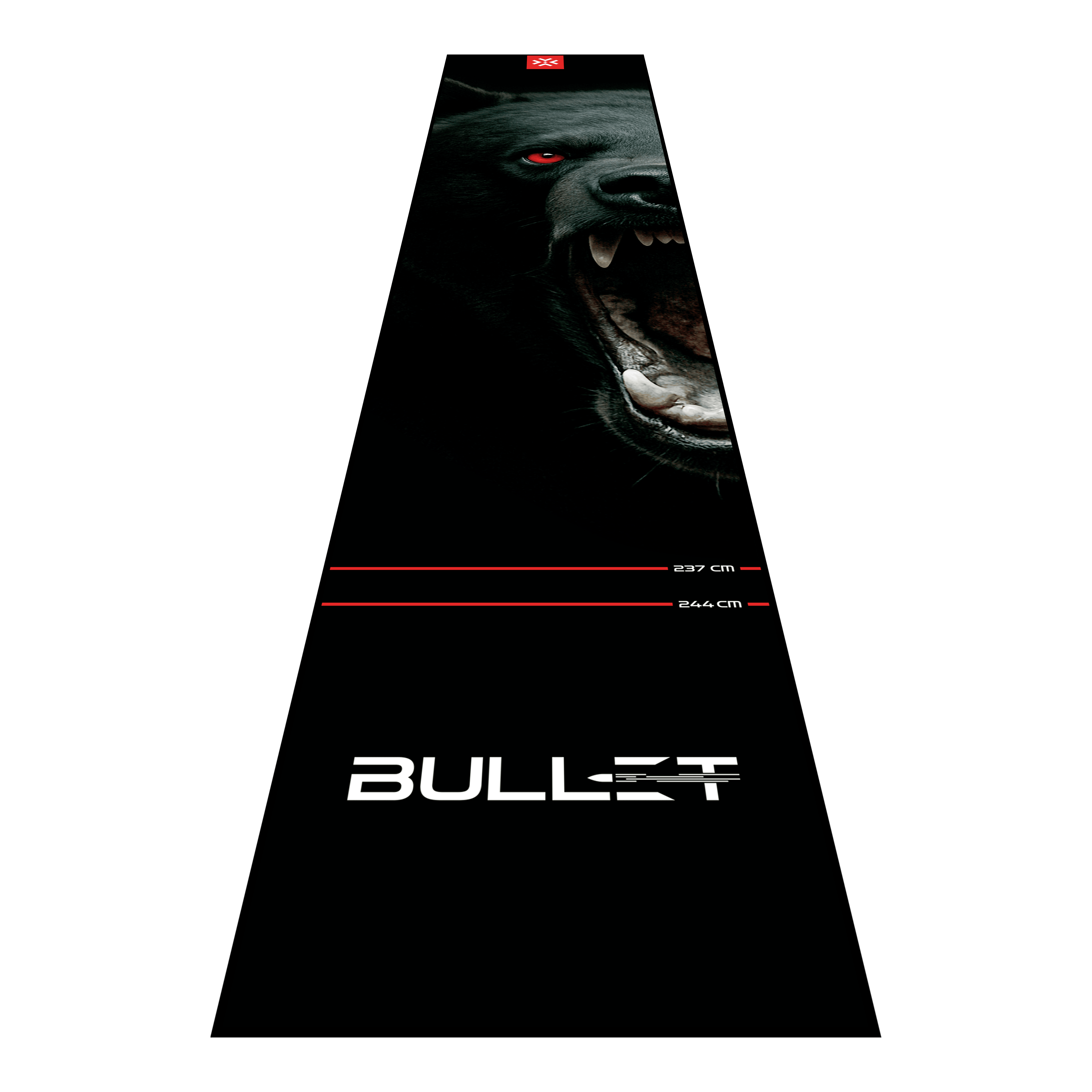 Mata do rzutek Bullet Shred Hier ist die Bullet Shred Dartmatte abgebildet. Sie schützt den Untergrund und sorgt für ein sicheres Dartspiel.