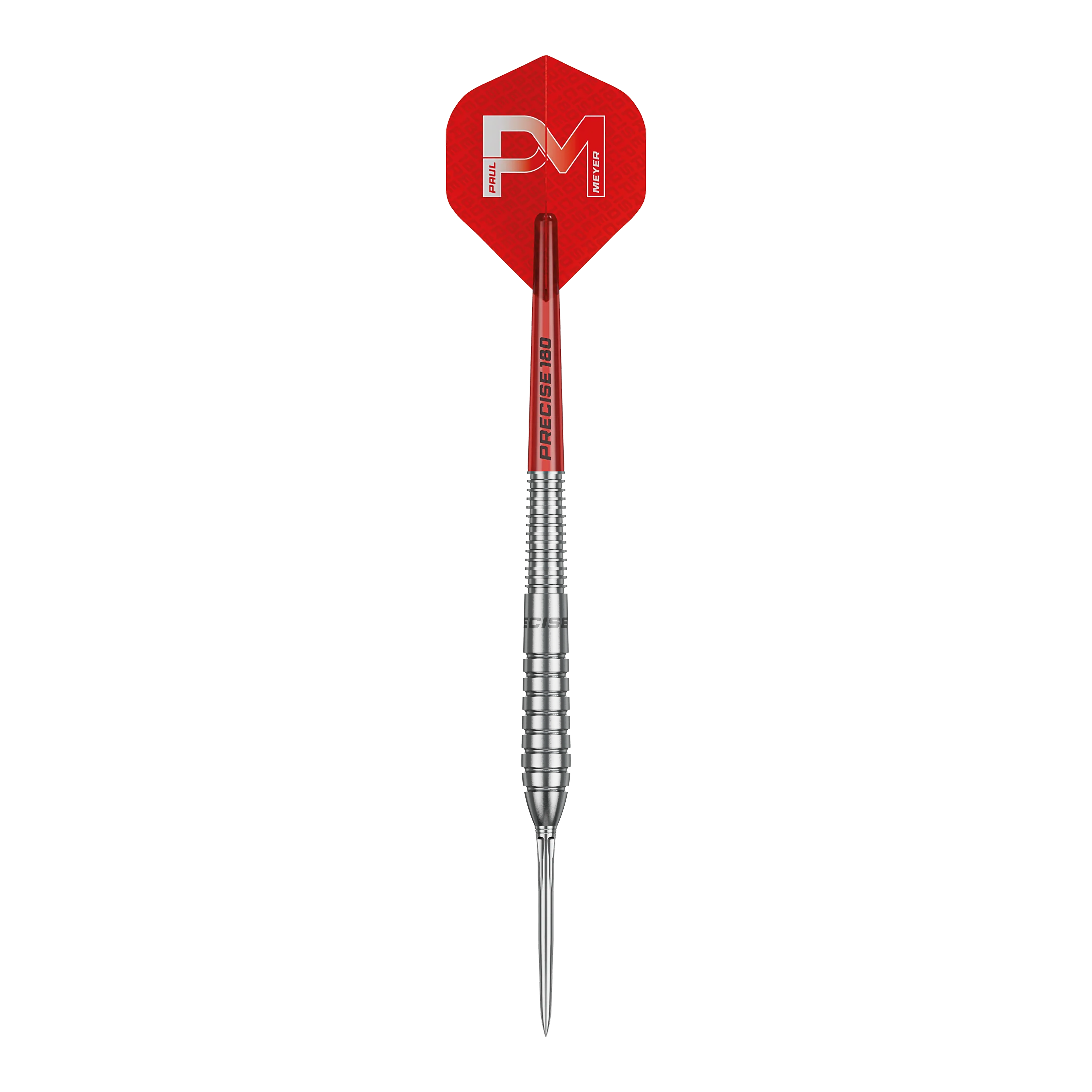 Abbildung der Precise 180 Paul Meyer Version 1 Steeldarts. Diese Darts sind für präzises Werfen konzipiert.