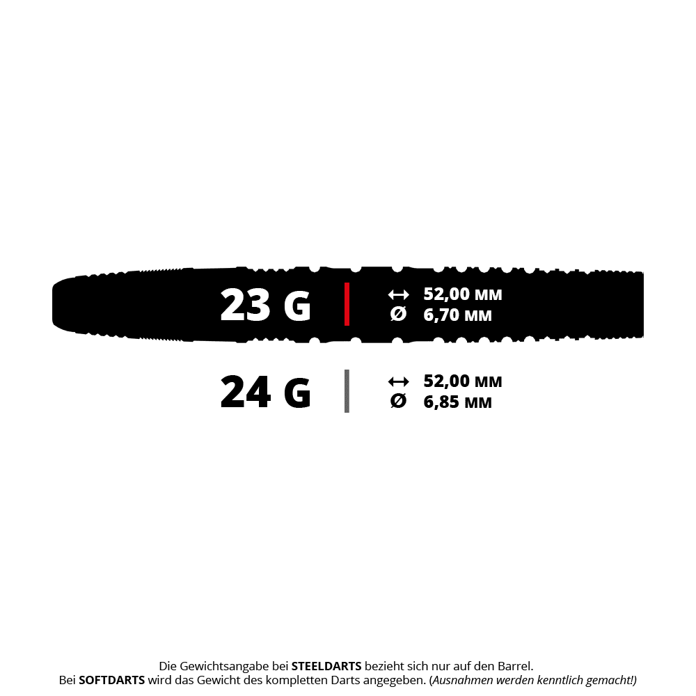 Abbildung eines Target Japan Mizu Series 01 SP Steeldarts. Der Dartpfeil liegt freigestellt auf hellem Hintergrund.