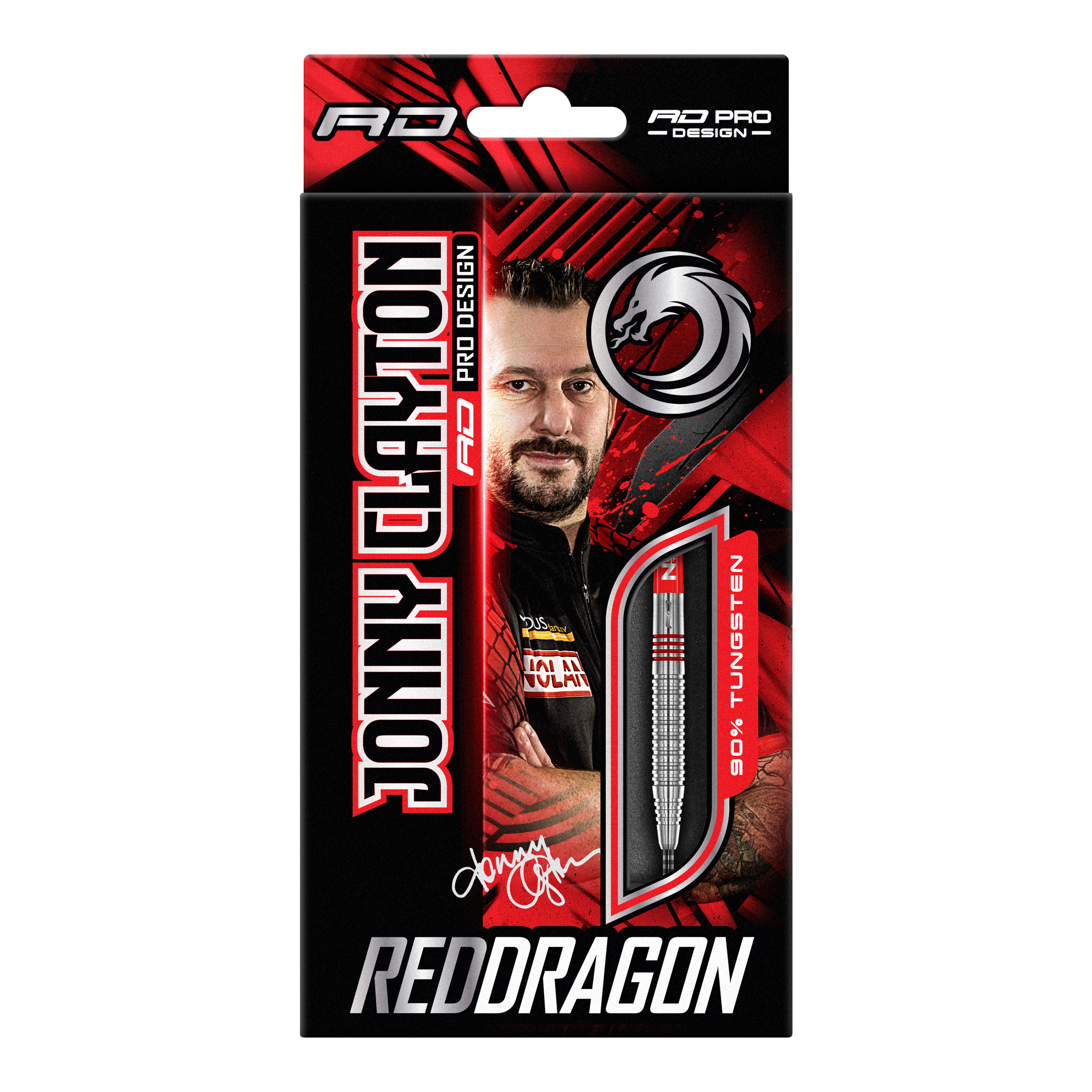 Red Dragon Jonny Clayton Original 2 stalowe lotki Zu sehen sind die Red Dragon Jonny Clayton Original 2 Steeldarts. Diese Darts wurden speziell für Jonny Clayton entworfen.