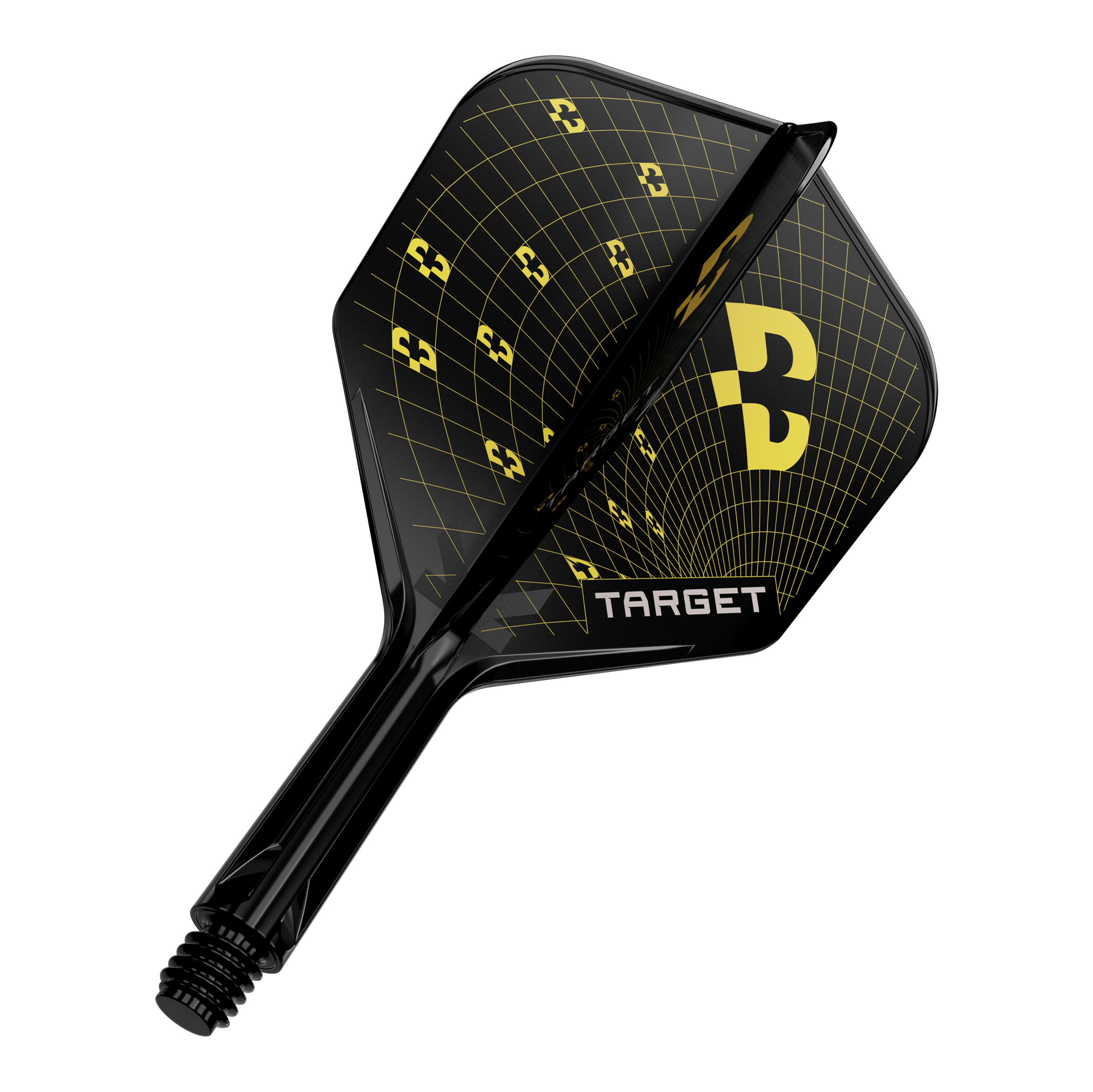 Loty Target K-Flex Bolide No6 Ein Dartflight aus der K-Flex Bolide No6 Reihe in 19 mm ist abgebildet. Der Flight hat ein modernes Design.
