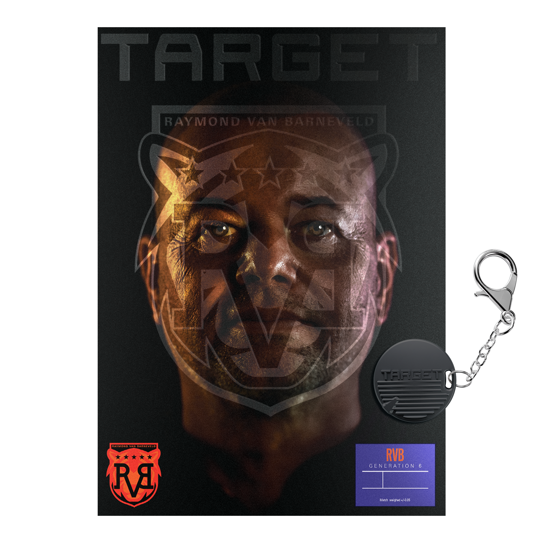 Targetuj w stalowe rzutki Raymond Van Barneveld GEN6 Swiss Point Das Bild zeigt die Target Raymond Van Barneveld GEN6 Swiss Point Steeldarts. Sie sind für Turnierspieler geeignet und zeichnen sich durch ihr besonderes Design aus.