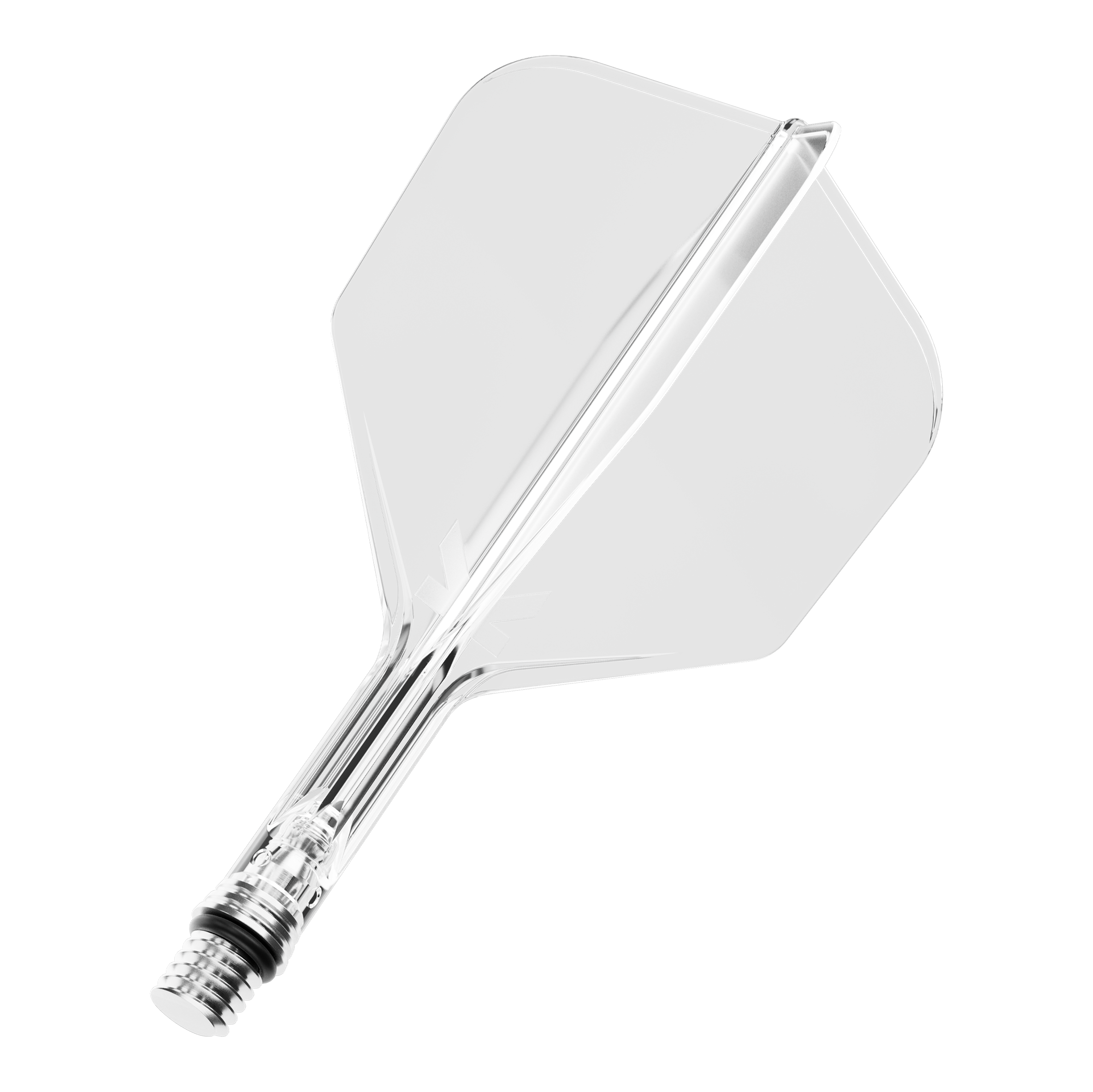 Loty Target K-Shift No6 - Wyczyść Ein Target KShift No6 Dart-Flight in klarer Ausführung, 19 mm lang. Das Produkt ist transparent und einzeln abgebildet.