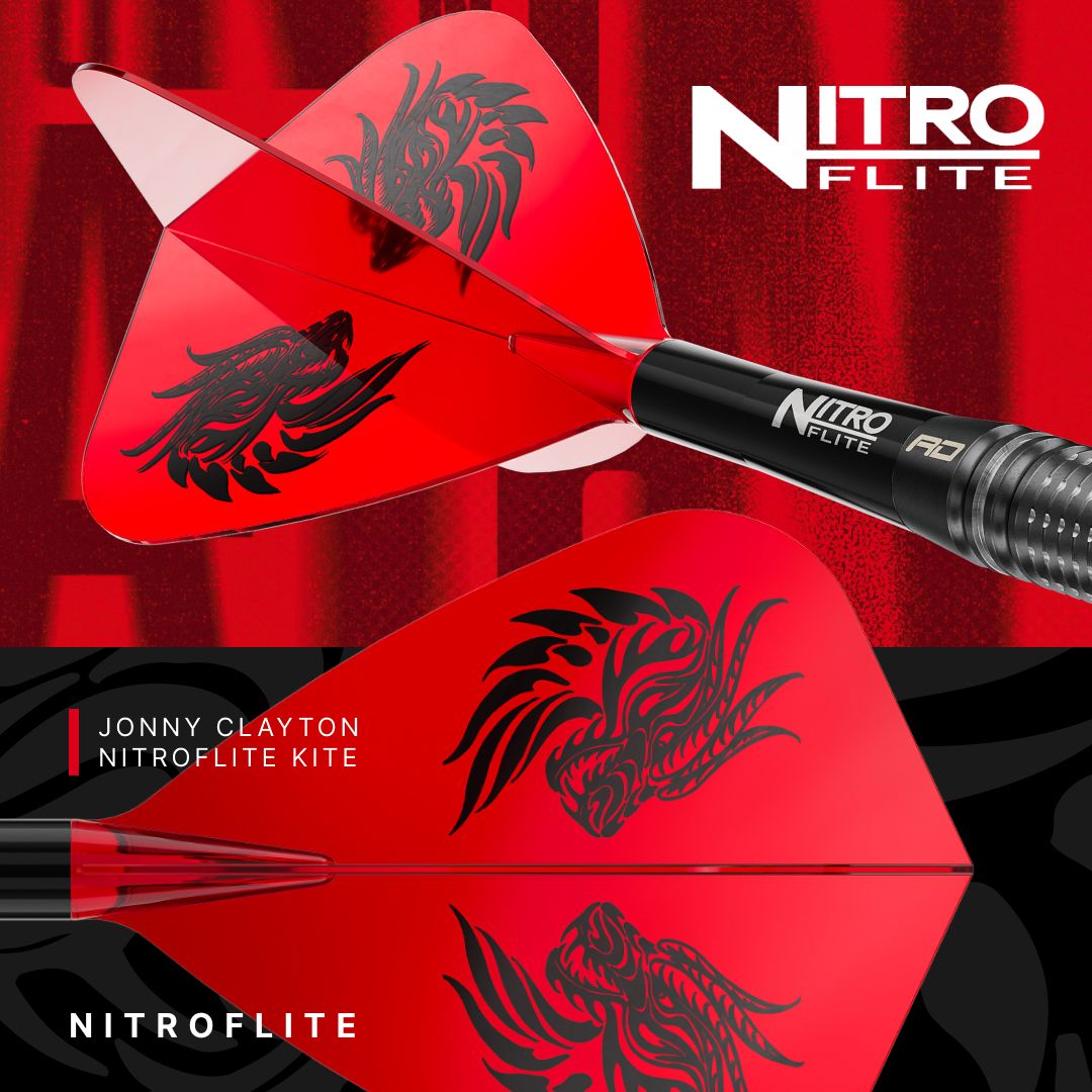 Rzutki stalowe Red Dragon Jonny Clayton RD-PRO Switch Point Abgebildet sind Red Dragon Jonny Clayton RD-PRO Switch Point Steeldarts. Die Dartpfeile werden detailliert und aus der Nähe gezeigt.