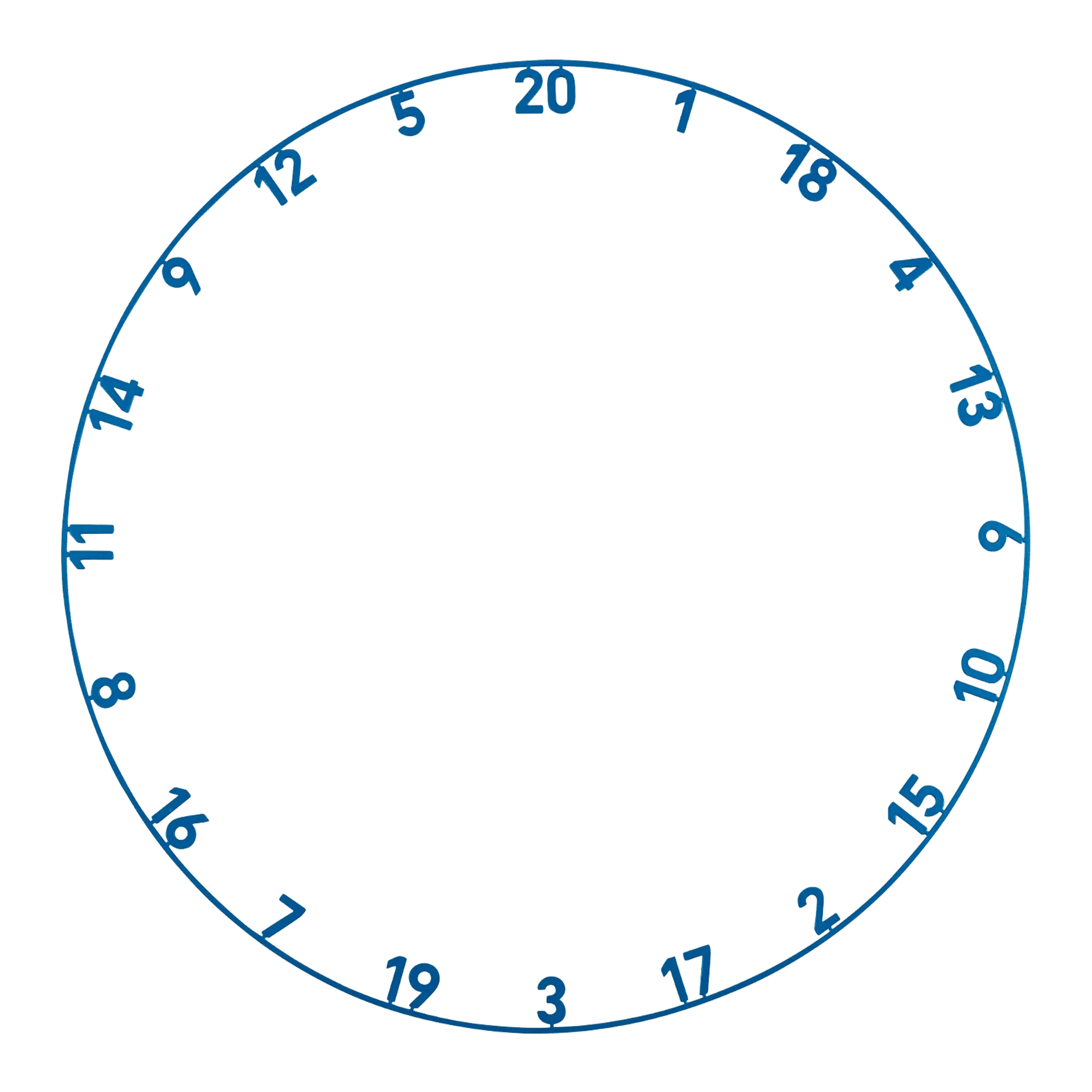 Das Precise 180 Endorphine Steeldartboard mit Nummernring in Arctic Blue ist abgebildet. Das Bild zeigt das Dartboard aus einer anderen Perspektive.