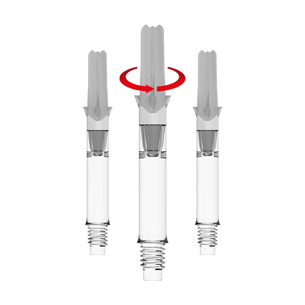 Abgebildet ist ein L-Style L-Shafts Silent Straight Clear ohne Kappen in 39 mm. Das Bild zeigt das Produkt als Symbolansicht.