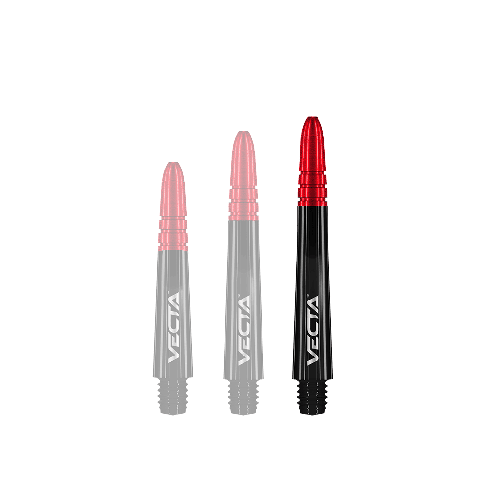 Winmau Vecta Shafts - Schwarz Rot