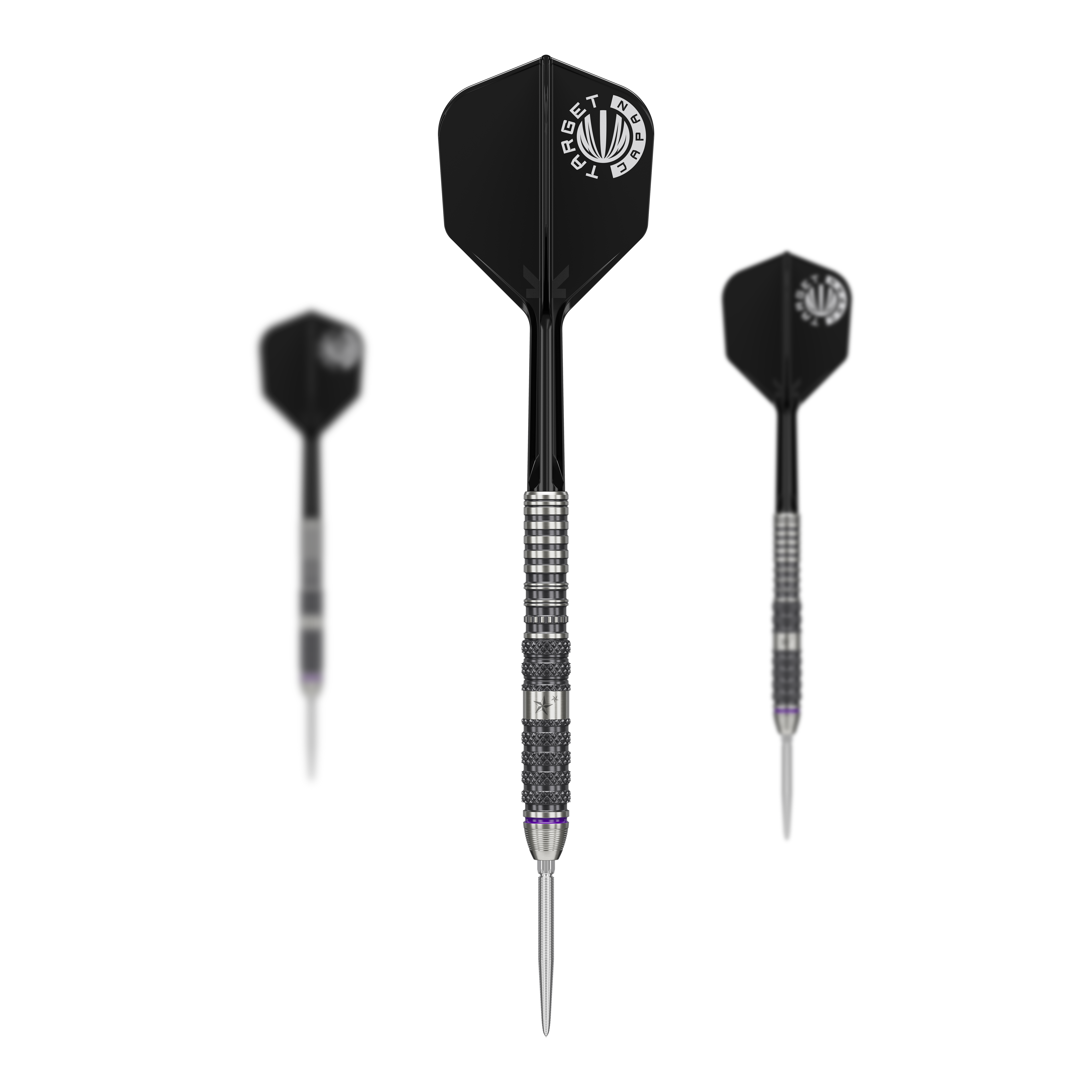 Zu sehen sind die Target Japan Yuta Hayashi Sirius Swiss Point Steeldarts - 23g. Die Darts zeichnen sich durch ihr modernes Design und ihre präzise Verarbeitung aus.