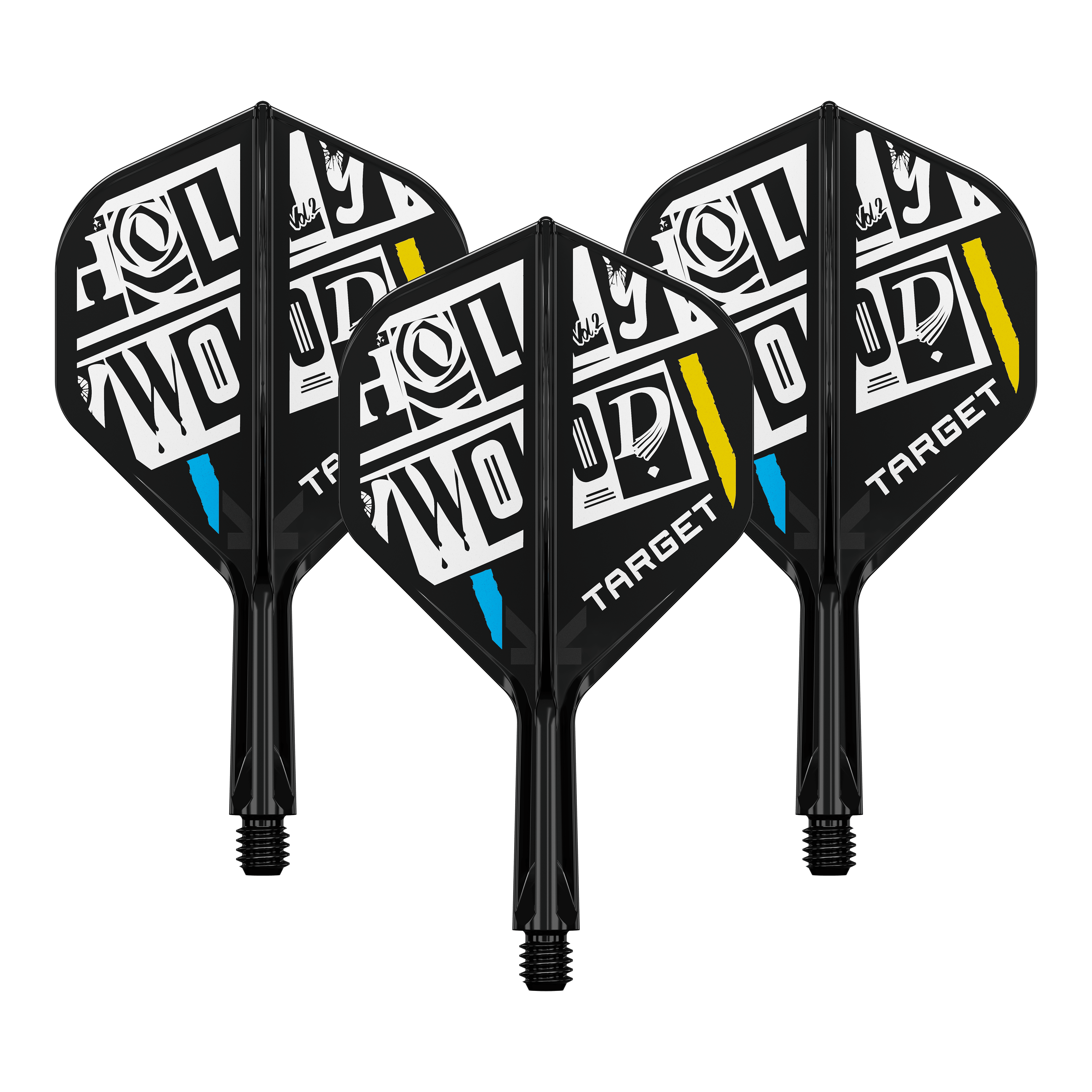 System wałów lotniczych Target K-Flex Chris Dobey No2 Standard Zu sehen ist ein Dart-Flight Set mit der Bezeichnung 'Target K-Flex Chris Dobey No2 Standard Flights 19mm 1Set'. Das Produkt eignet sich für den Austausch an Dartpfeilen.